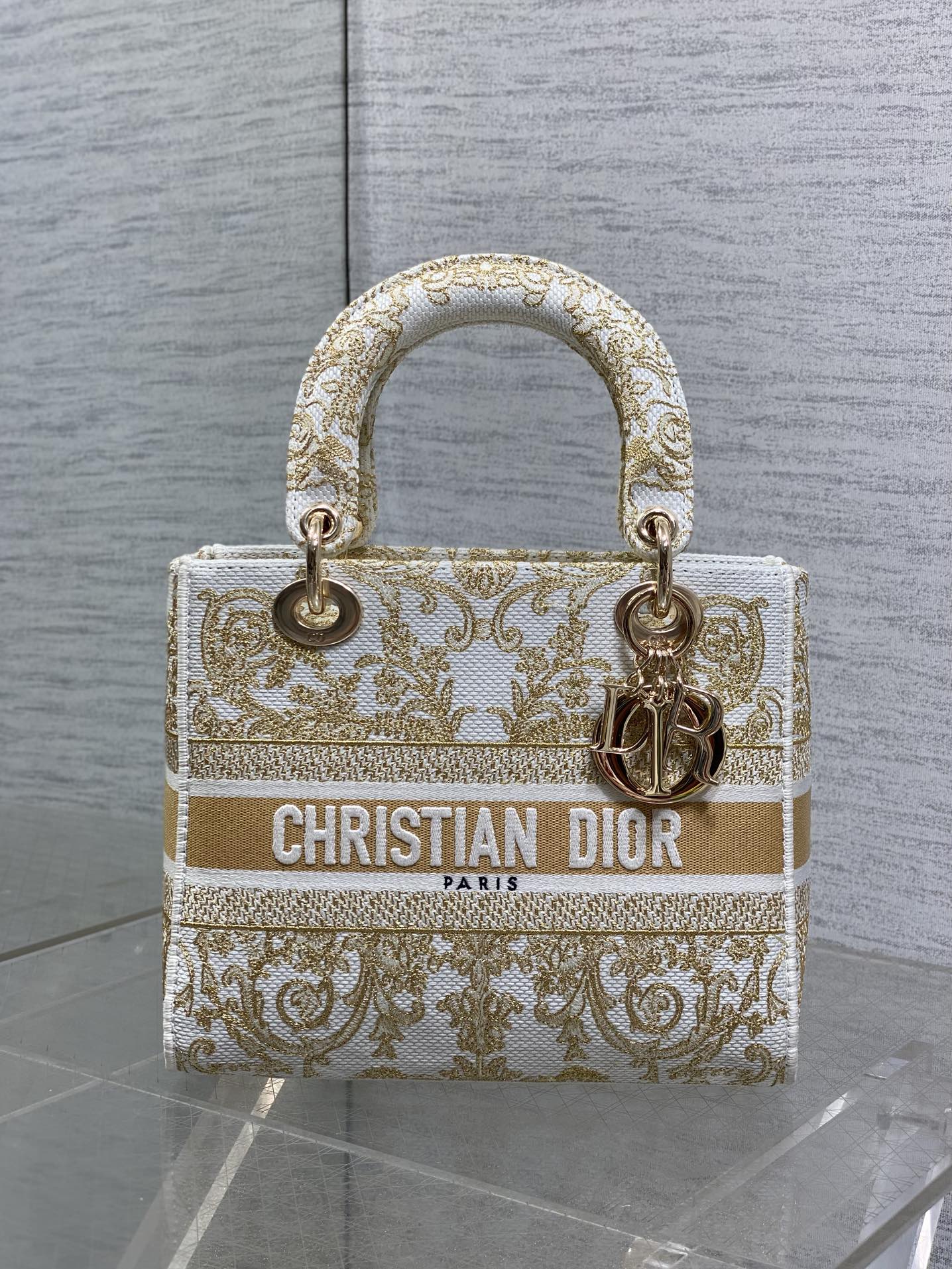 Dior Style White Canvas Bag Lookbook Reference image 2