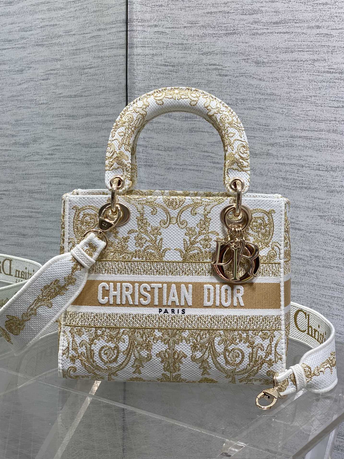 Dior Style White Canvas Bag Lookbook Reference image 1