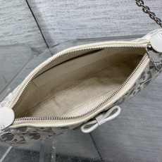 现货‼️Dior2026早春系列Oblique蝴蝶结链条包,经典 Oblique白灰帆布+白色皮革蝴蝶结 现货‼️Dior2026早春系列Oblique蝴蝶结链条包,经典 Oblique白灰帆布+白色皮革蝴蝶结