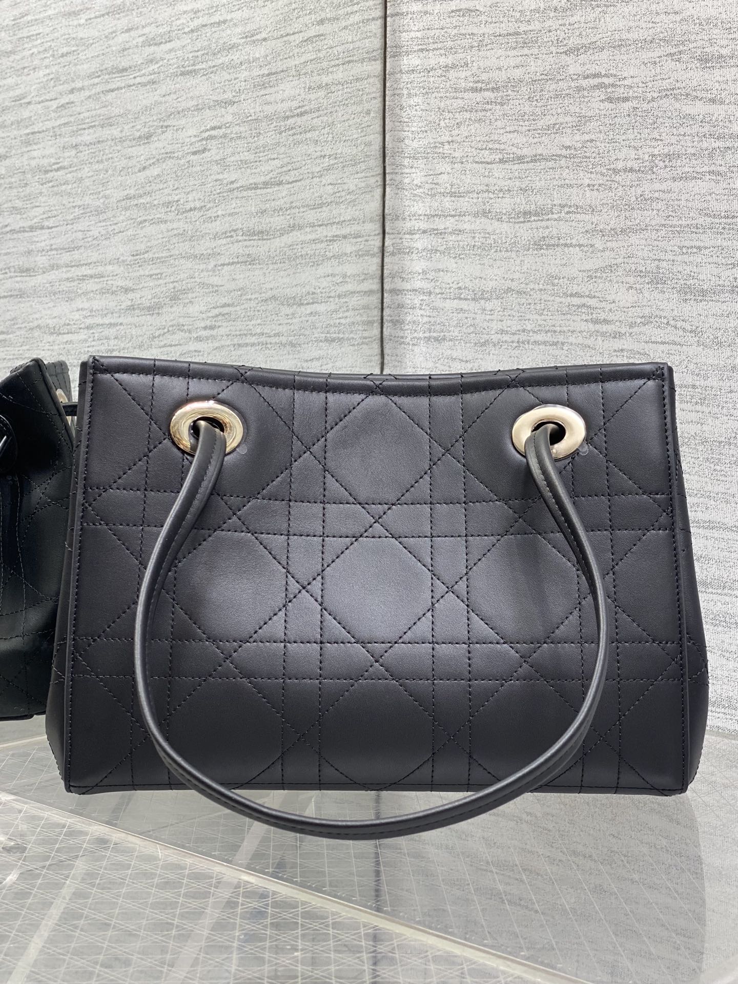 dior small black promenade shopping bag