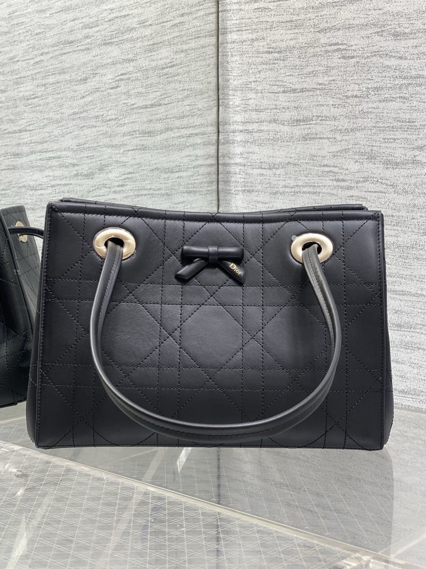 dior small black promenade shopping bag