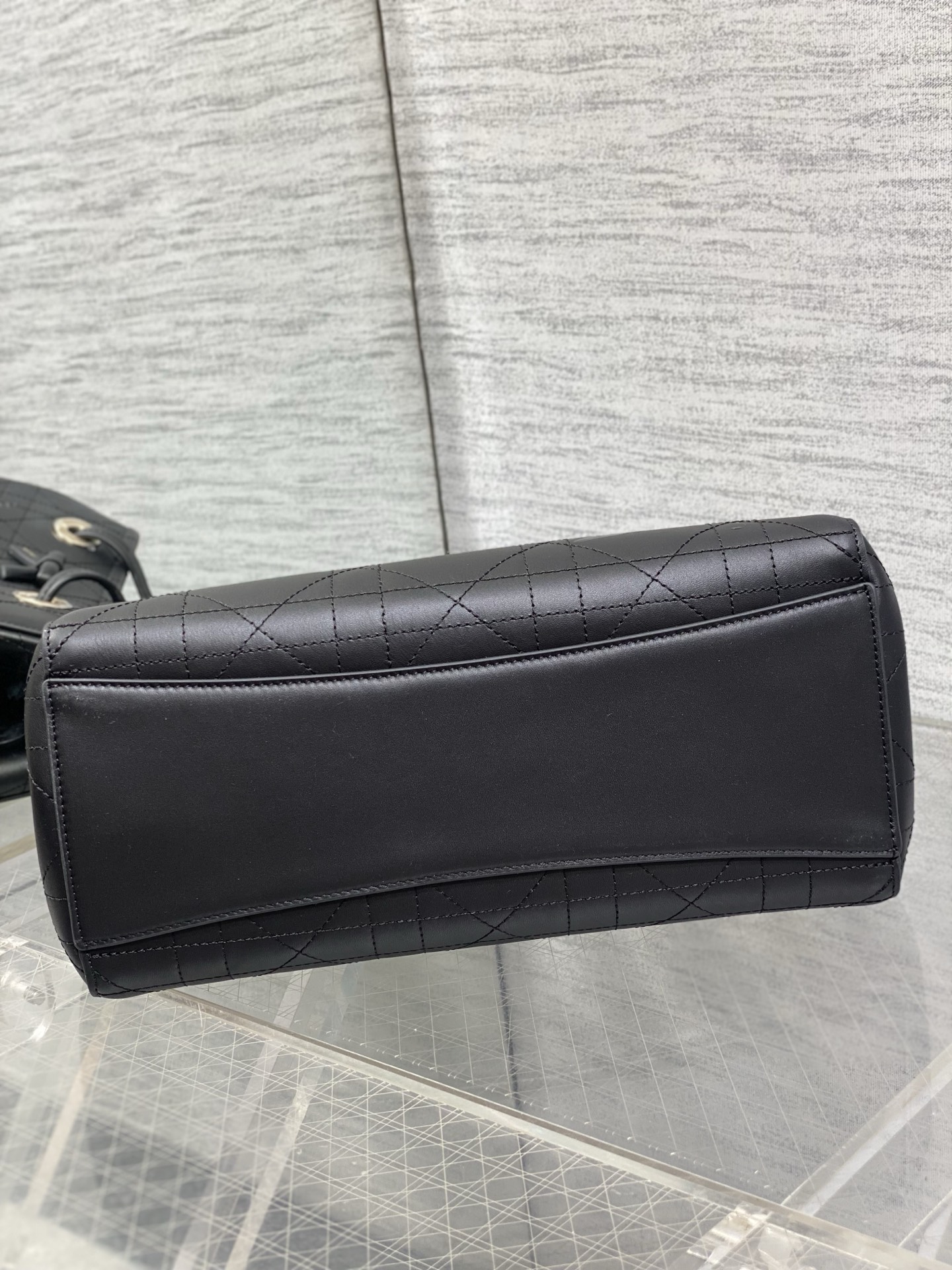 dior small black promenade shopping bag