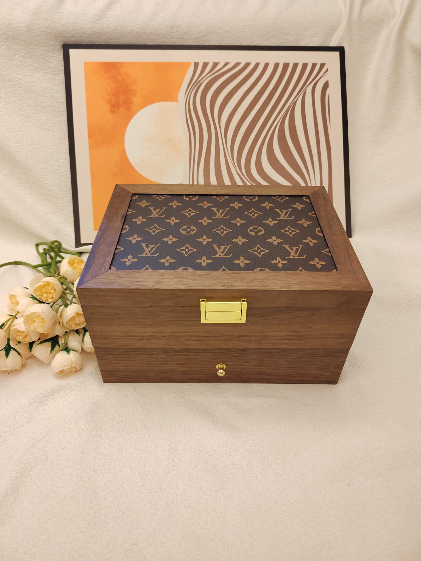 Two-Tier Solid Wood Watch and Jewelry Box (4+2 Configuration) - Comprehensive 8
