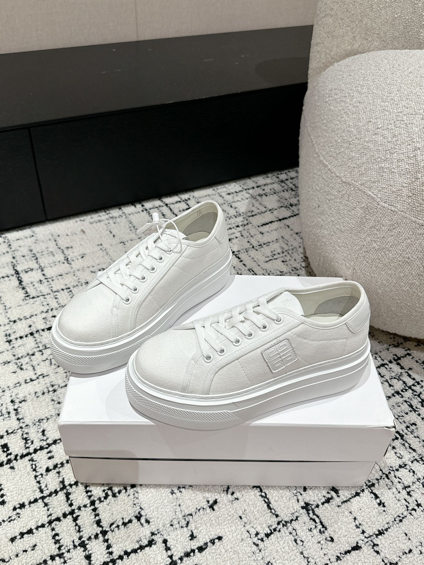 Givenchy Sneaker Scarpe Canvas Splicing Unisex Tela Cotone Pelle bovina di pecora Casual 4 i1721139848 1568 4