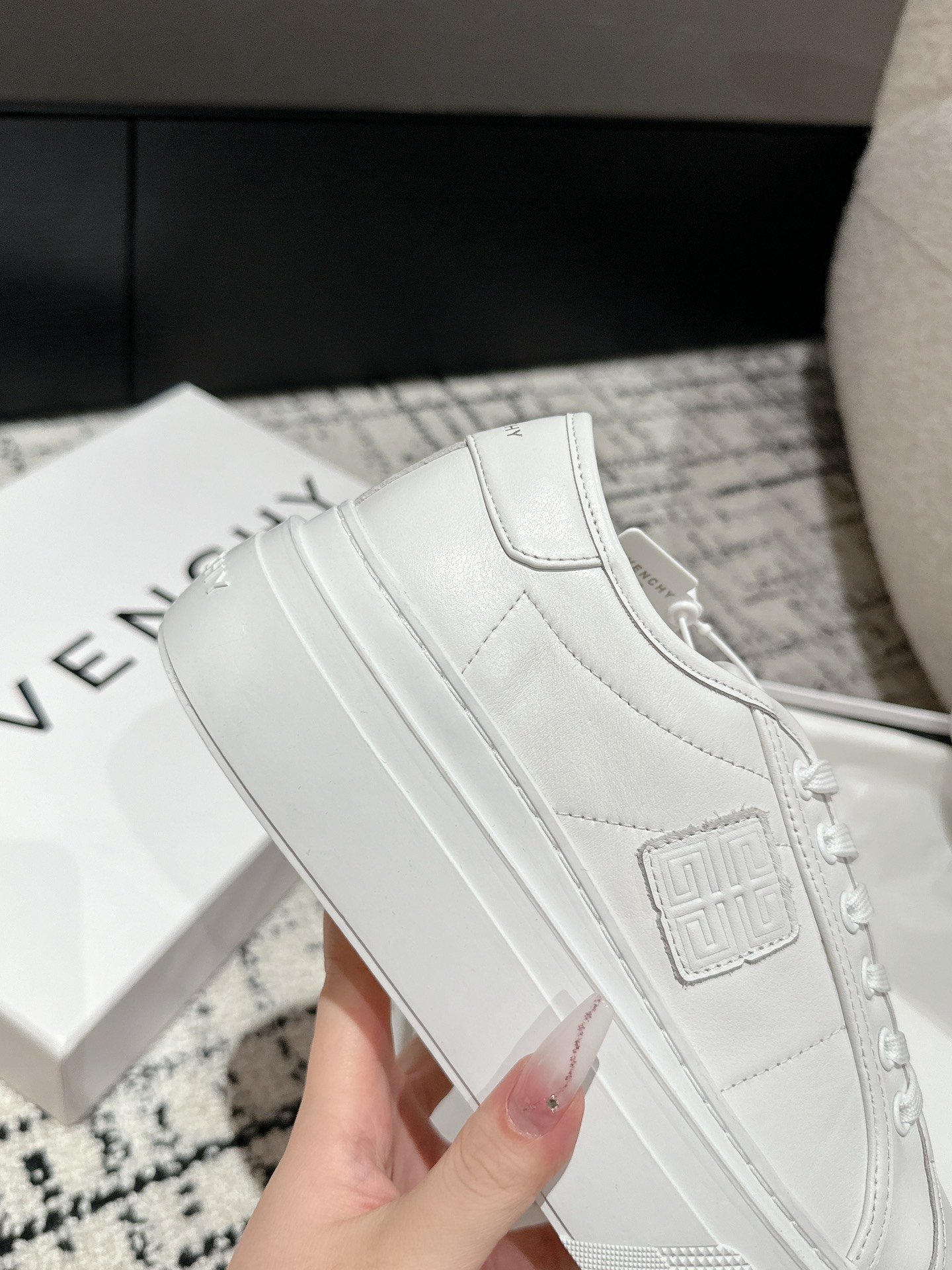 Givenchy Sneaker Scarpe Canvas Splicing Unisex Tela Cotone Pelle bovina di pecora Casual 7 i1721139924 6188 2
