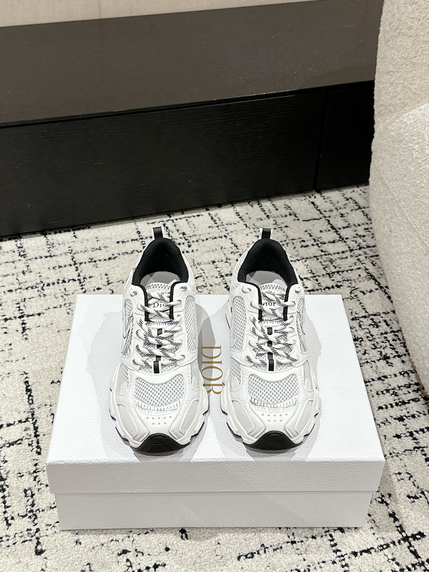 Dior Zapatos Zapatillas deportivas Calzado informal Universal para hombres y mujeres Tejidos Colección de otoño Casual