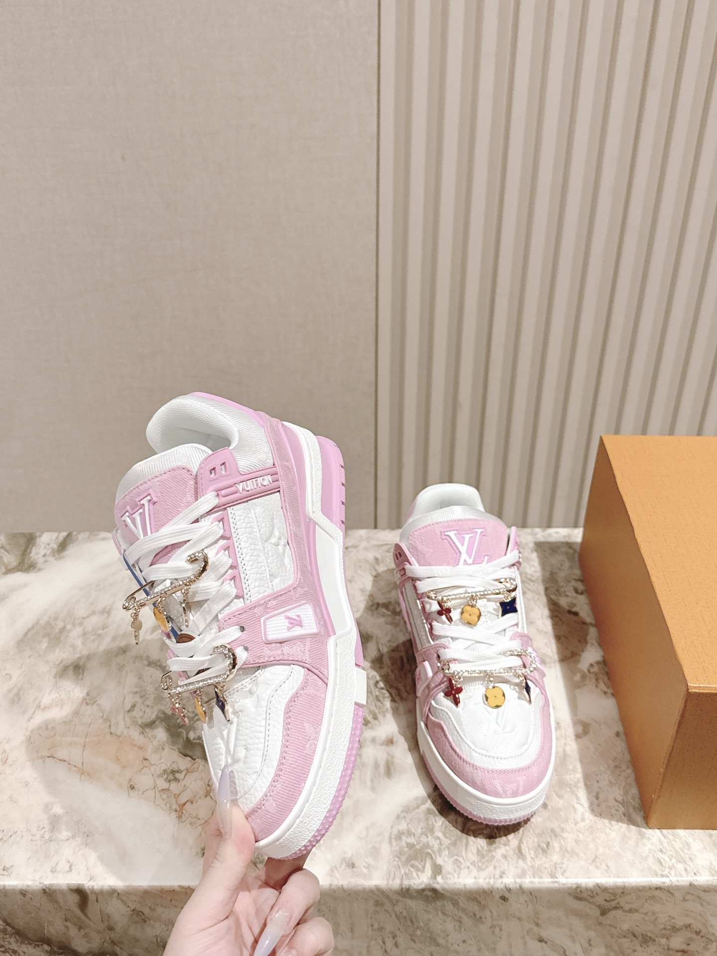Louis Vuitton 扣子50 LV代购级新色 供应 驴家全系列 LVTrainer PVC 运动鞋