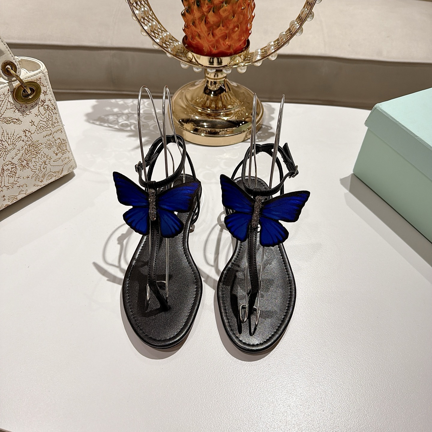 Piña 🍍Versión spot exclusiva @ Aquazzura (Aquazzura) Papillon Butterfly Series ❤︎ Forro: Forro de piel de ov…