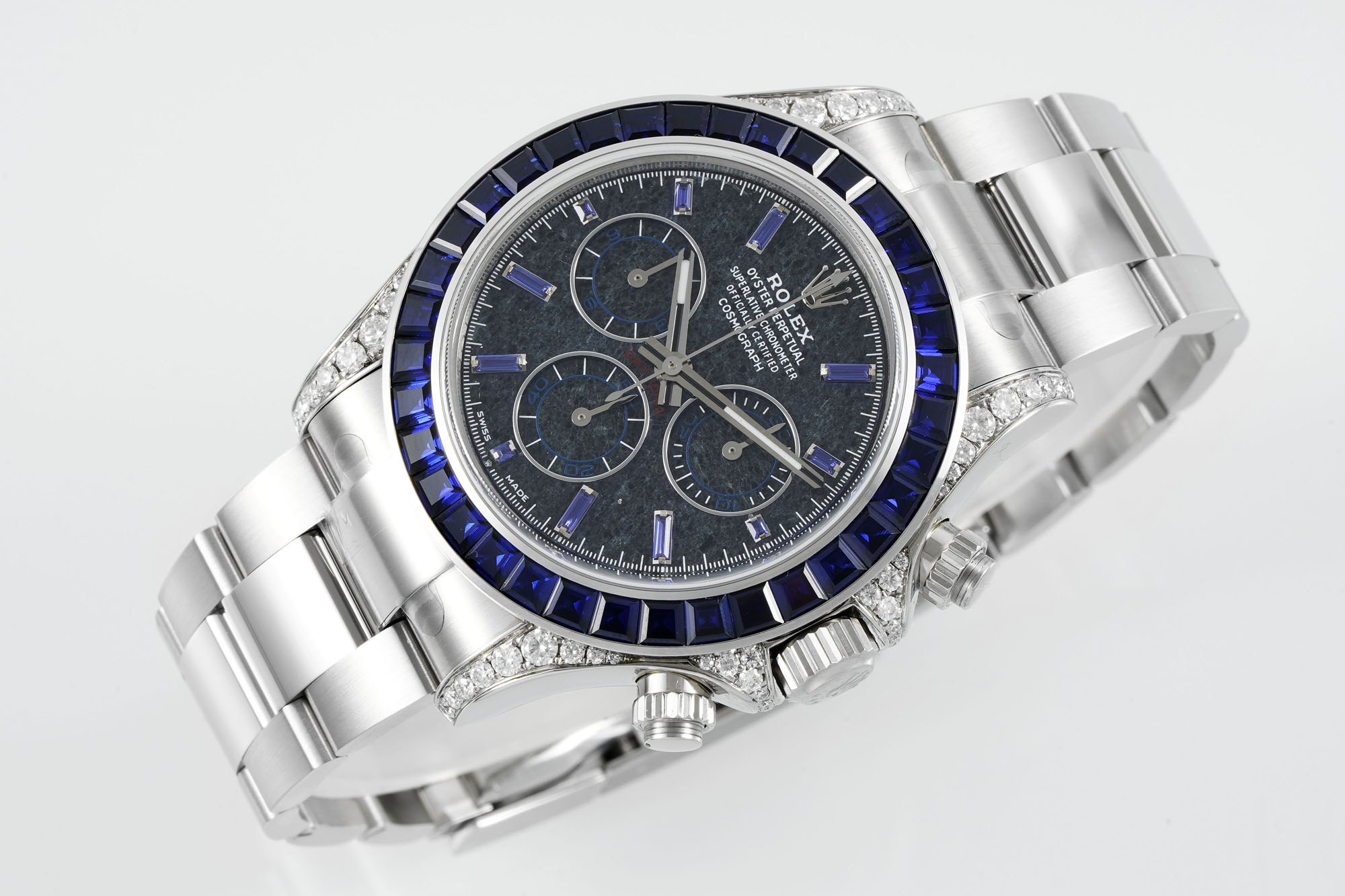 NO:687771,126599tsa Czochralski cultured royal blue, double-cut obsidian, handmade moissanite,19860909126599tsa 提拉法培育皇家蓝 双层切割黑曜石 手工莫桑部钻,,Watch