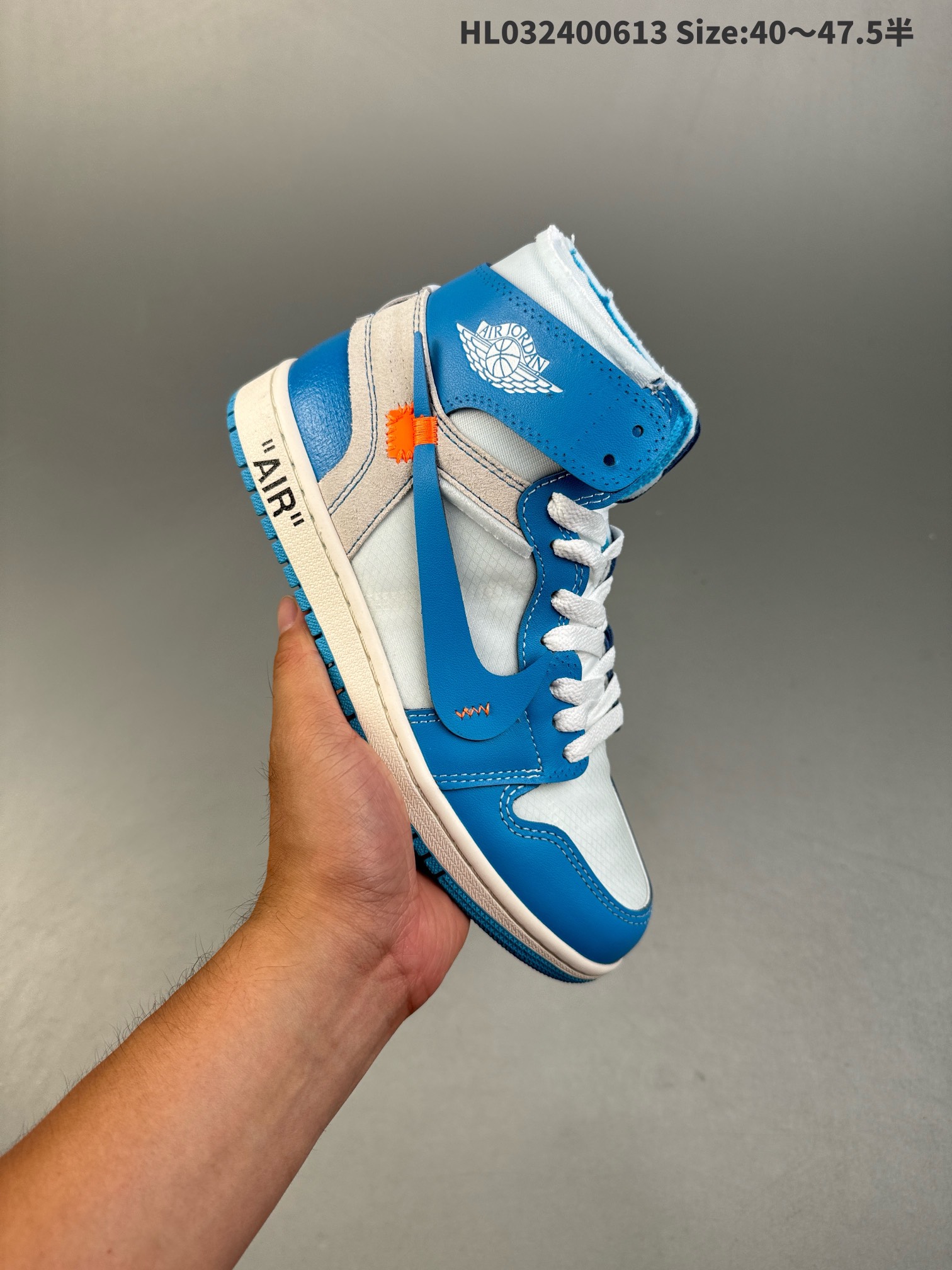 Air Jordan 1 Zapatos Zapatillas deportivas Air Jordan Azul Naranja Rojo Blanco Empalme Blusa alta