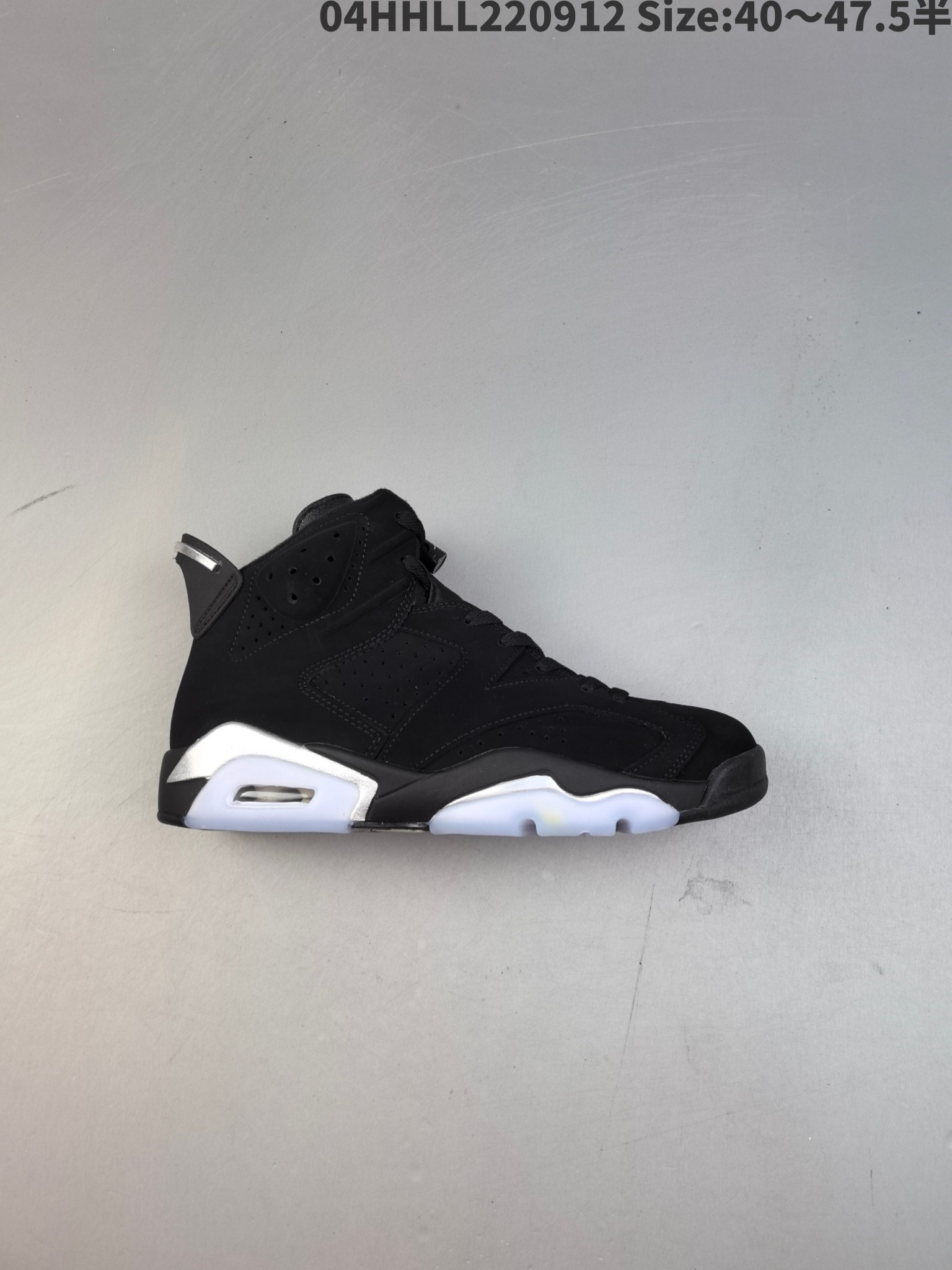 Air Jordan  Retro Metallic SiLVer 高帮 黑银 AJ6 Jordan6代 aj6 乔6 高邦 黑银 Jordan篮球鞋系列的 作为Jordan的第六双签名鞋9