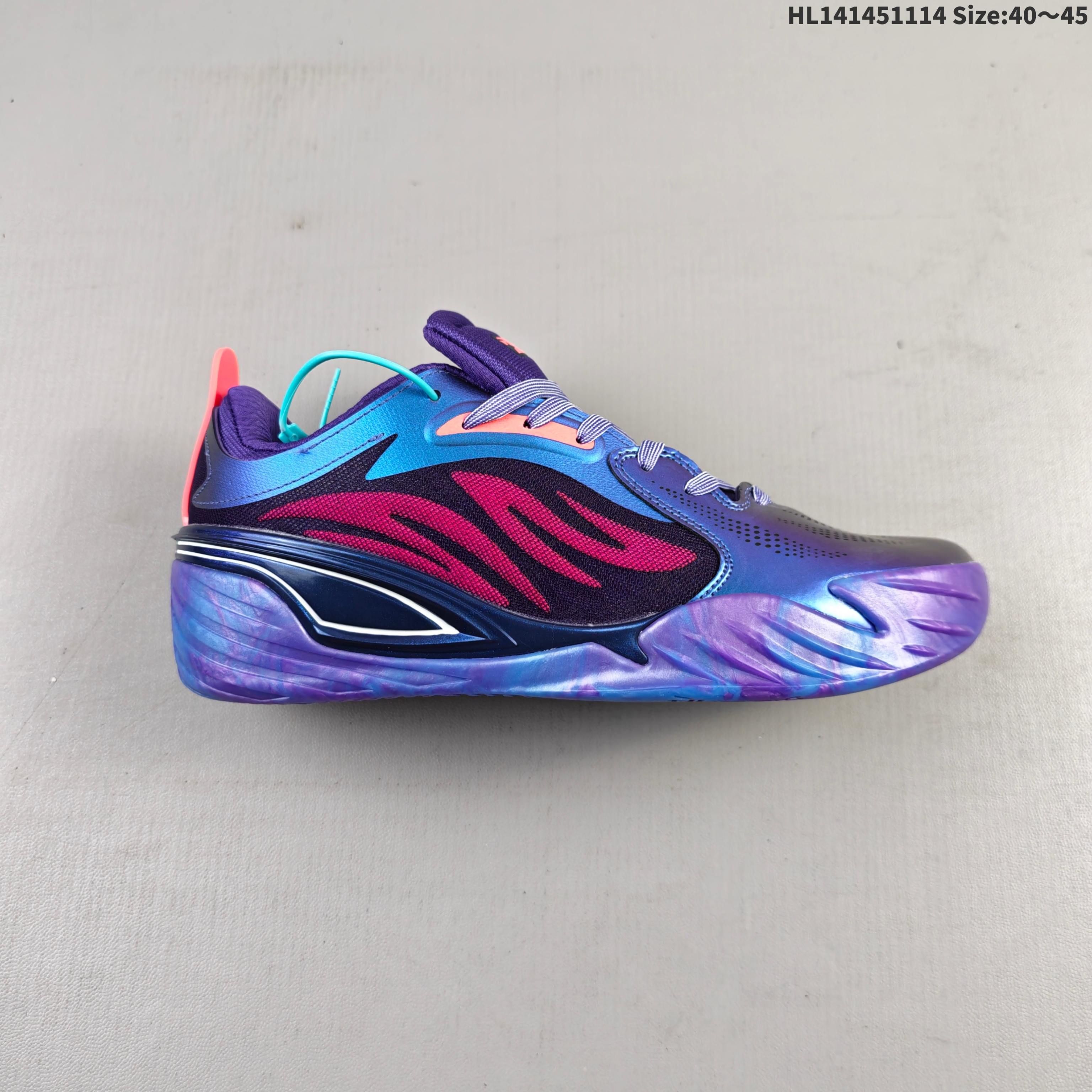 PUMA彪马 All-Pro Nitro 舒适 防滑耐磨 低帮 篮球鞋 男款 蓝色 编码:HL141451114