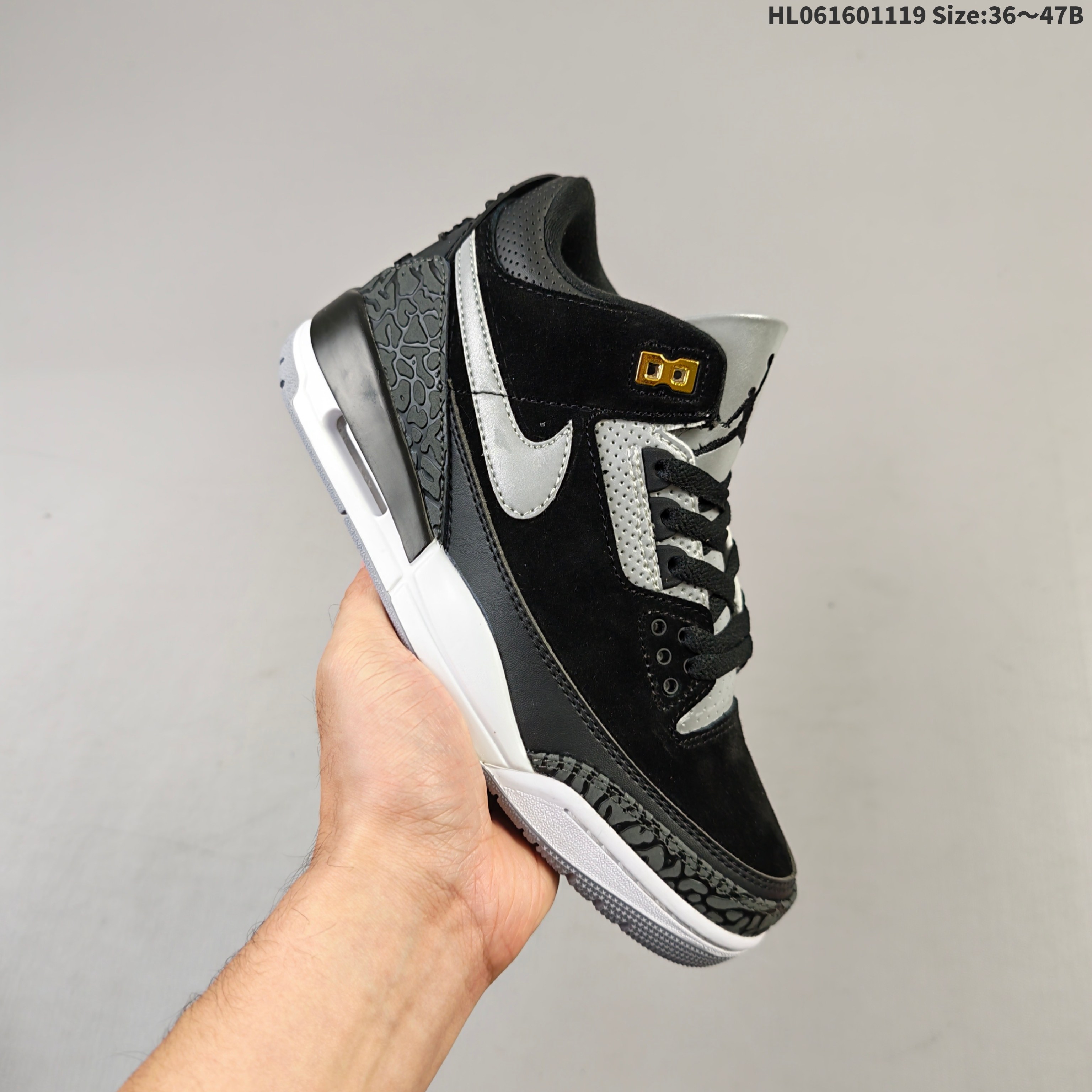 集合💰160
Nike Air Jordan 3 Retro 迈克尔·乔丹AJ3代中帮复古休闲运动文化篮球鞋
货号:CK4348-007
尺码:36 36.5 37.5 38 38.5 39 40 40.5 41 42 42.5 43 44 45 46 47
ID:HL061601119 Size:36~47B