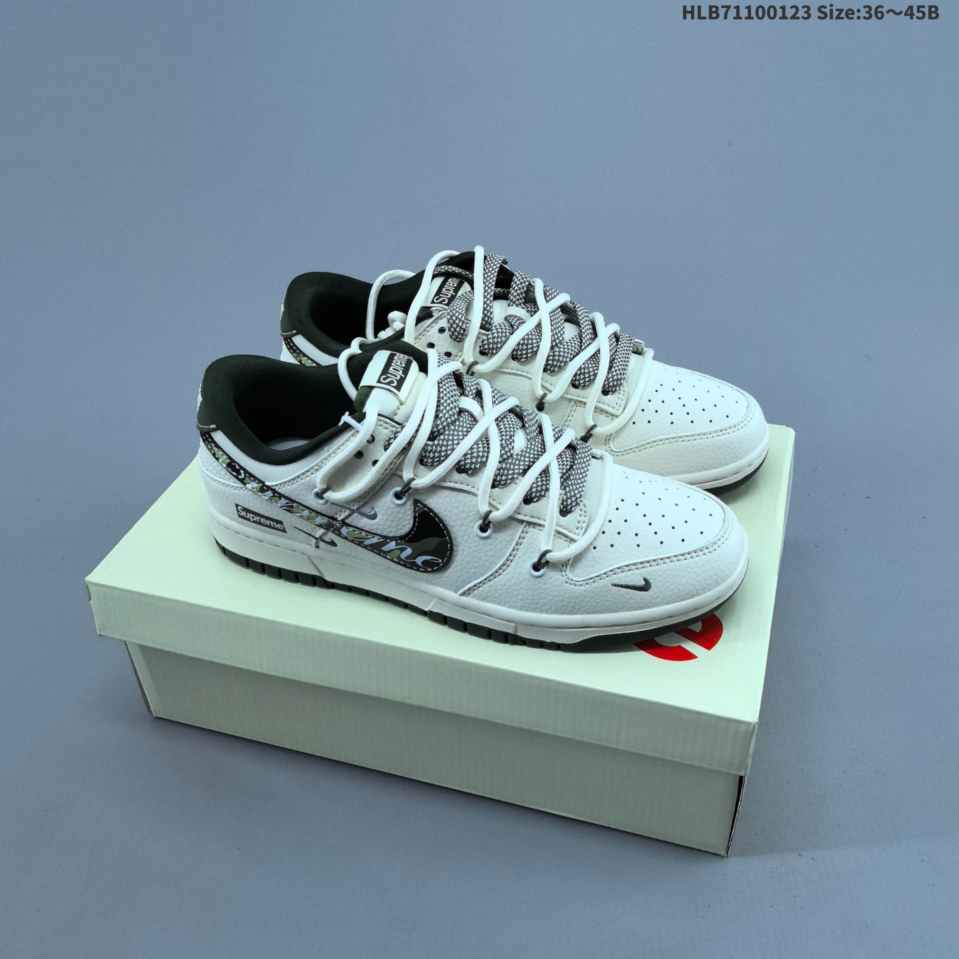 集合特价💰160
NIKE DUNK SB LOW 全新配色 
定制Dunk SB顾名思义，具有经典的Dunk血缘，又注入了更多的时尚元素。相较于普通的Dunk滑板鞋，改良版的Dunk SB加厚了鞋舌的填充，使舒适性大大提升，同时也更方便穿脱；中底部分则加入了脚感柔软舒适Zoom Air气垫，有效吸收滑板等极限运动在落地时带来的冲击力，为街头运动者们提供更好的保护
货号：DM6868 018
尺码：36 36.5 37.5 38 38.5 39 40 40.5 41 42 42.5 43 44 45HLB71100123 Size:36～45B