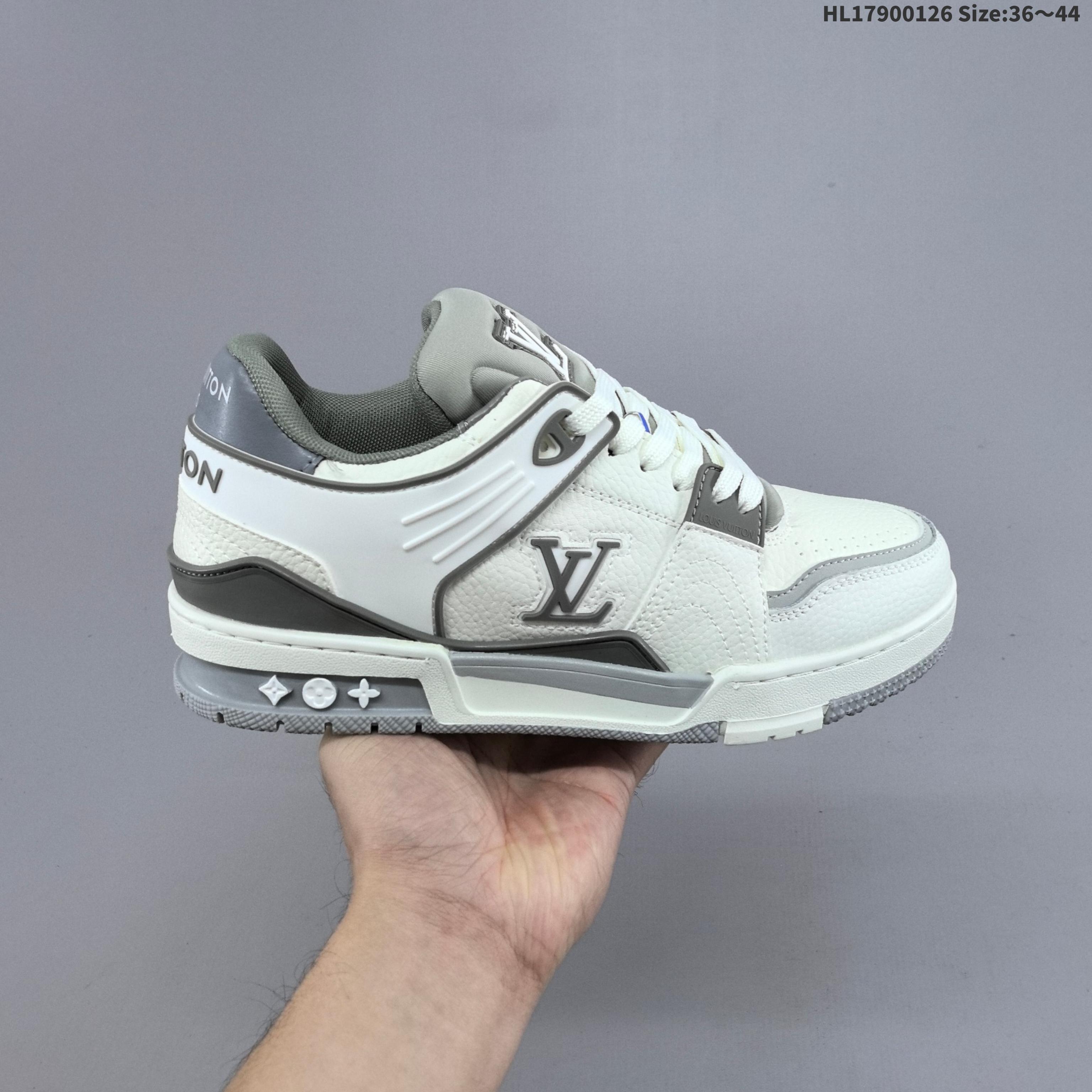 集合二💰90
真标✅全新LV路易威登Louis Vuitton Trainer Sneaker Low休闲运动文化百搭板鞋 
ID：HL17900126