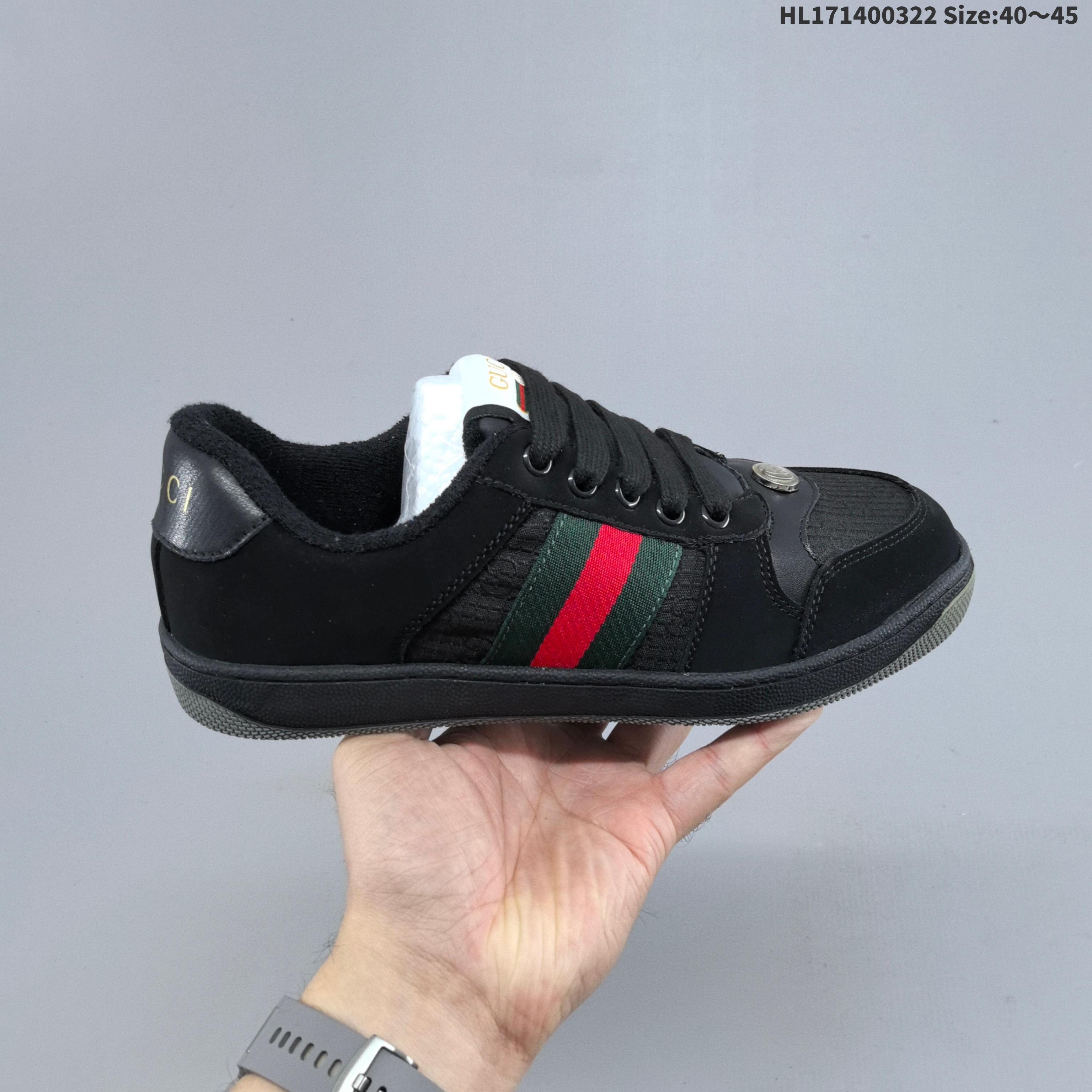 集合 古奇Gucci Distressed Screener sneaker 古驰小脏鞋系列 经典原型复古百搭做旧小脏板鞋复古学院风 怀旧版 编码;HL171400322
