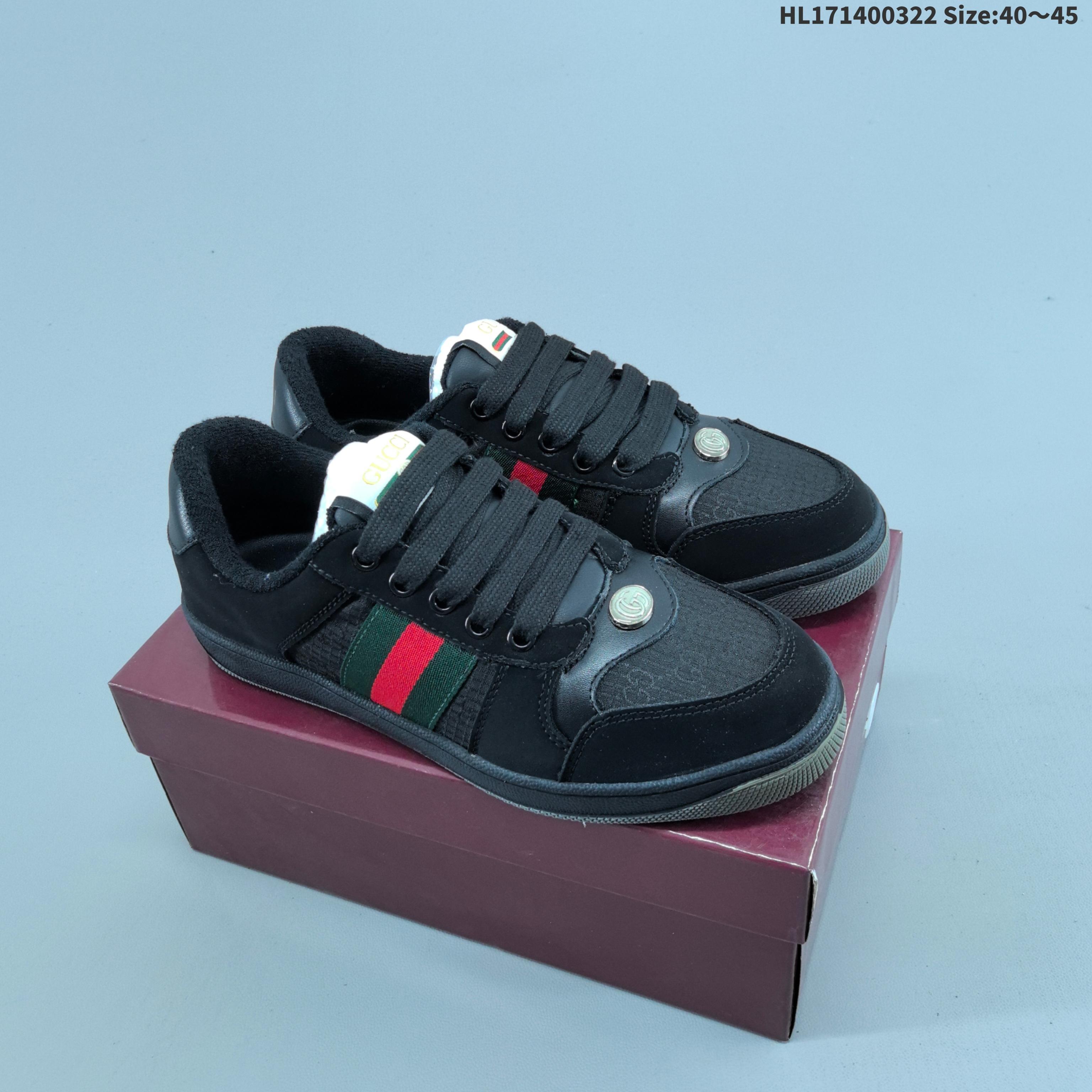 集合 古奇Gucci Distressed Screener sneaker 古驰小脏鞋系列 经典原型复古百搭做旧小脏板鞋复古学院风 怀旧版 编码;HL171400322