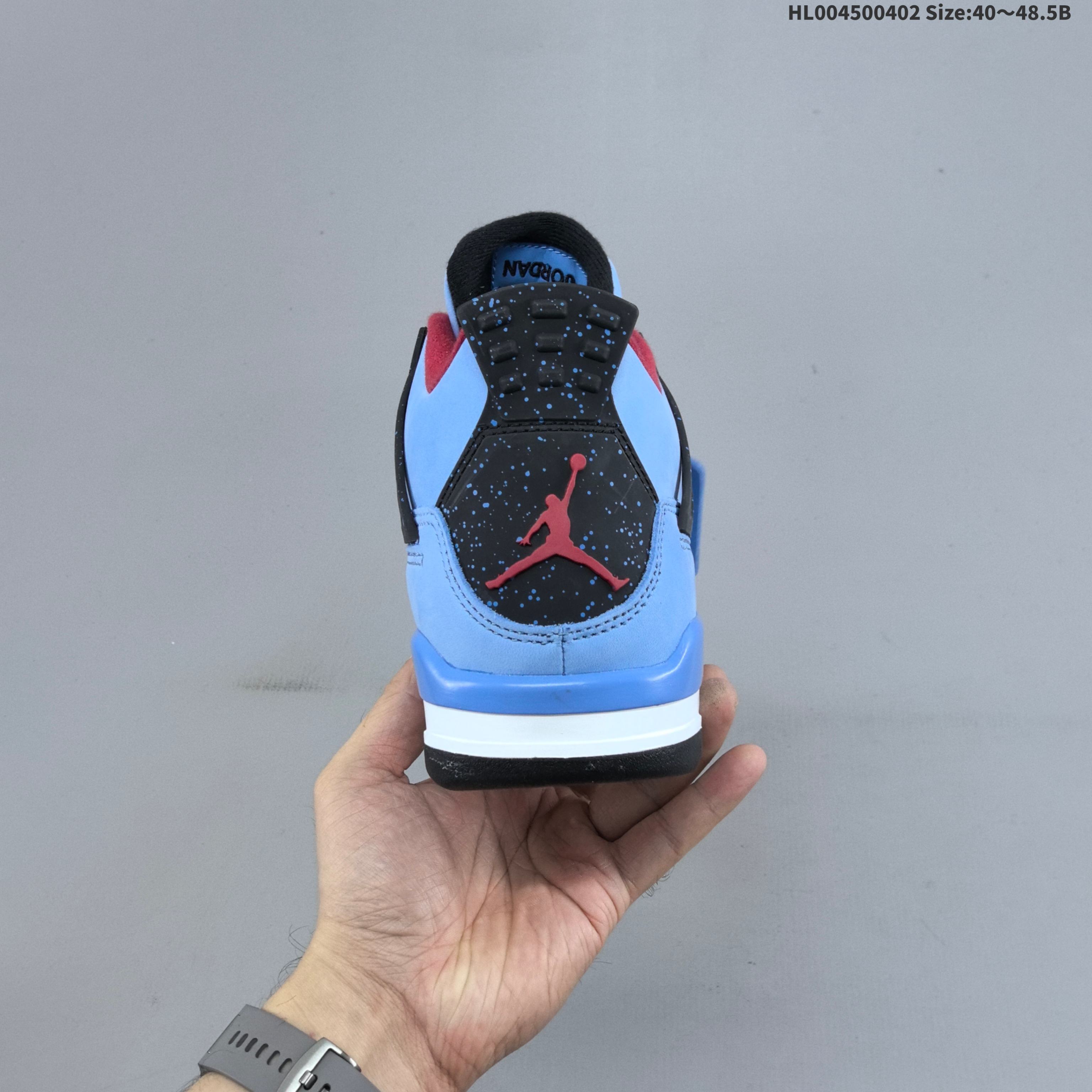 480 纯原版本 麂皮 Travis Scott Cactus Jack x Air Jordan 4 Retro 蓝麂皮 AJ4 乔丹4代 aj4 乔4 蓝联名 冰蓝 308497-406