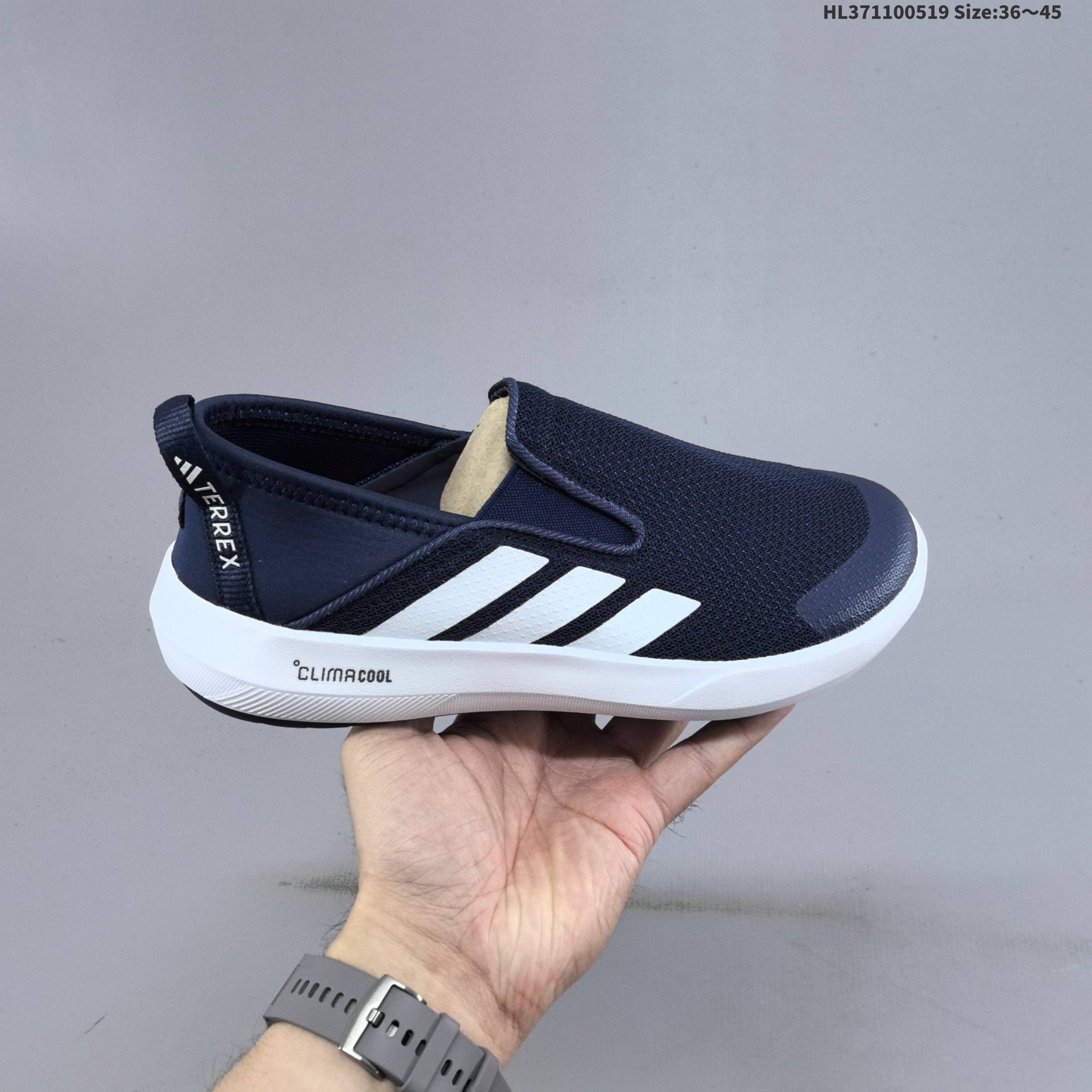 公司级✅adidas Terrex Boat Slip-On 溯溪鞋 网布织物户外功能 低帮 生活休闲鞋 男女同款 货号:Jl3502 lD:HL371100519