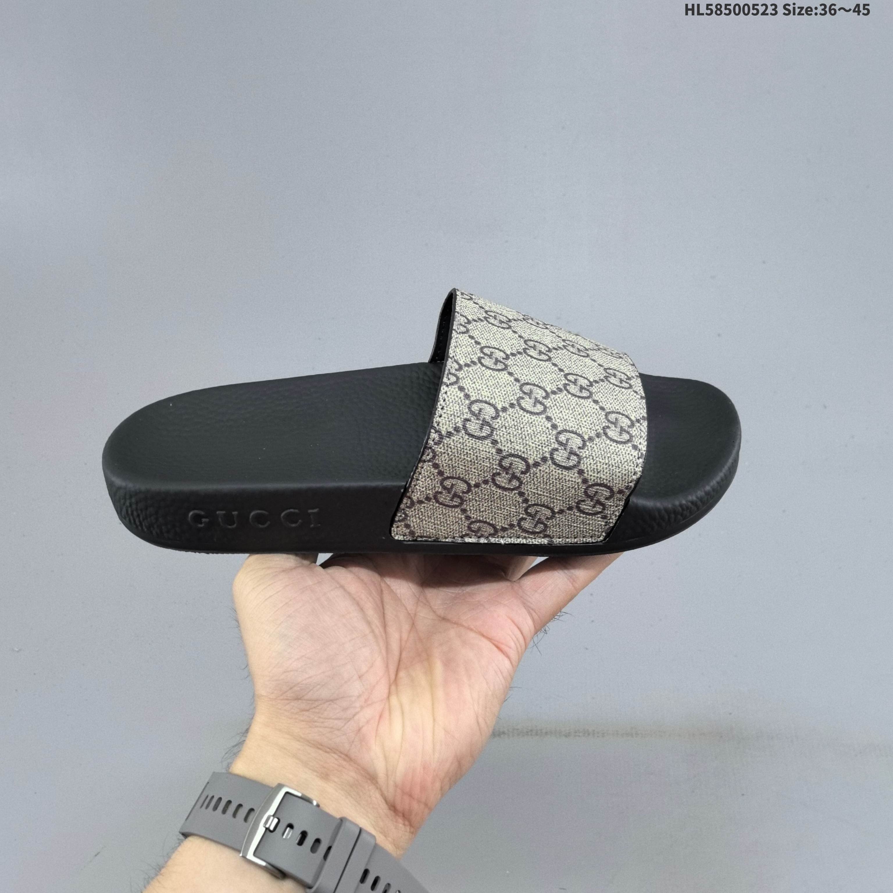 古驰Gucci 5D压花一体拖鞋 历年经典爆款 夏季时尚潮流爆款 毫无悬念的网红单品 时装周街拍出镜率超高 潮流必备款 百搭 简单易驾驭 HL58500523