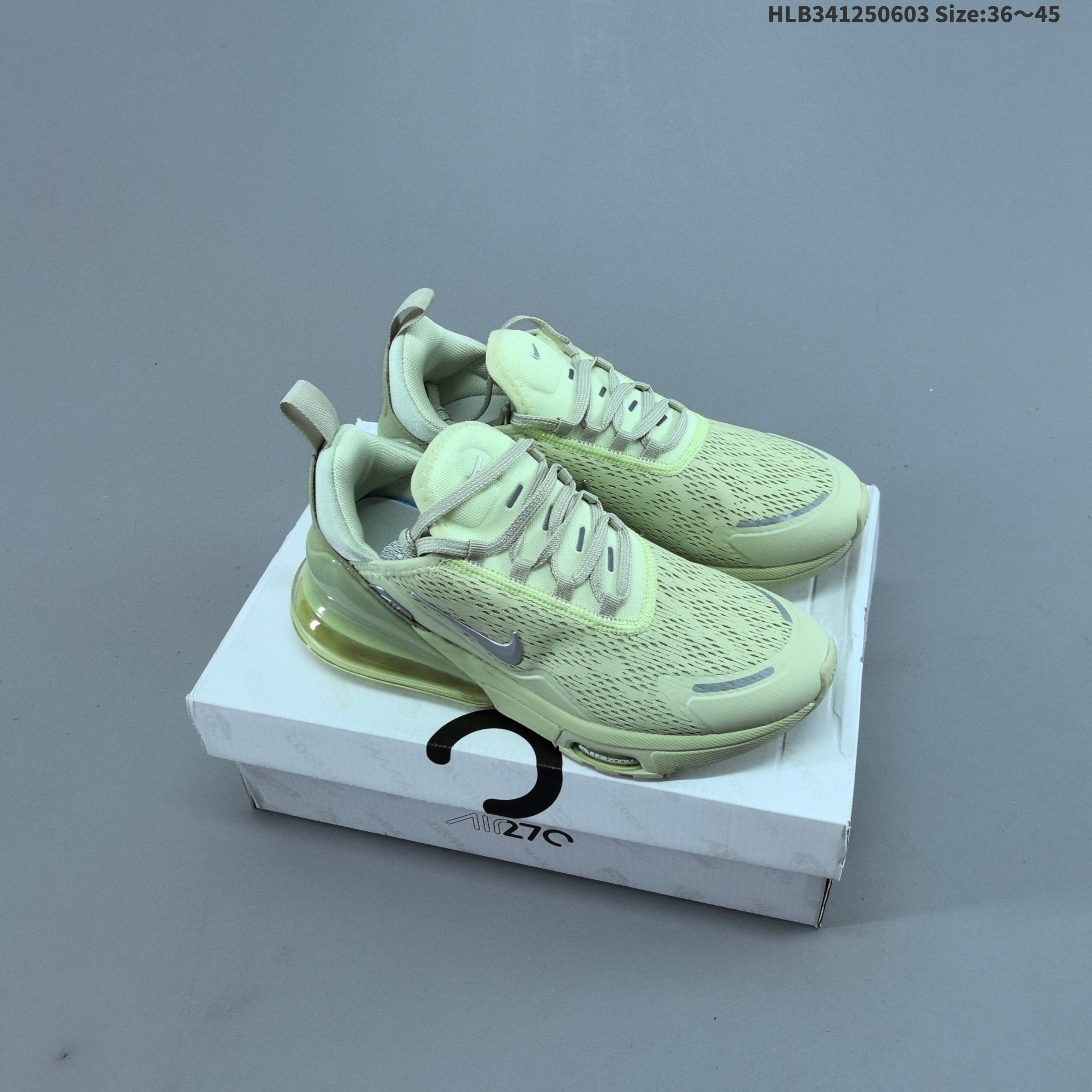 集合二 (原价140) 耐克Air Max 270 Flyknit 运动缓震 大气垫休闲跑步鞋时尚舒适的穿着感受和出众格调 鞋款设计灵感源自Air Max经典 搭配大型窗口和新颖配色 彰显的出众创新 缔造非凡舒适的日常穿着体验 从跑步运动汲取设计灵感 打造利落外观 让你时刻彰显风范 货号IO9884-114 HLB341250603