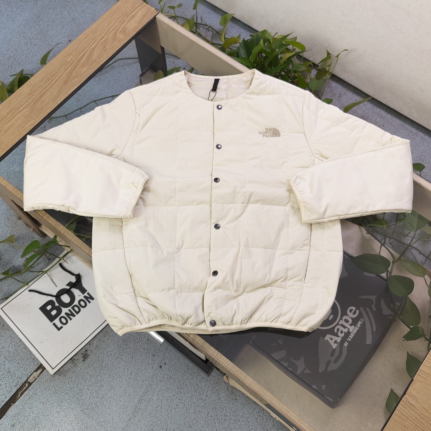 AAAAA+
 The North Face Clothing Coats & Jackets Beige White Embroidery Unisex Cotton Down Winter Collection Fashion Casual