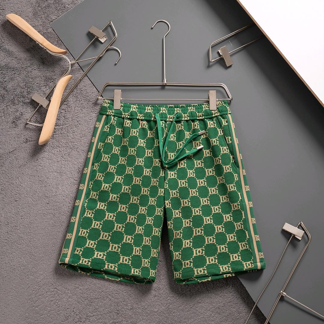 2024 Spring Summer Dolce & Gabbana High-Quality Knitting Shorts with Digital Printing