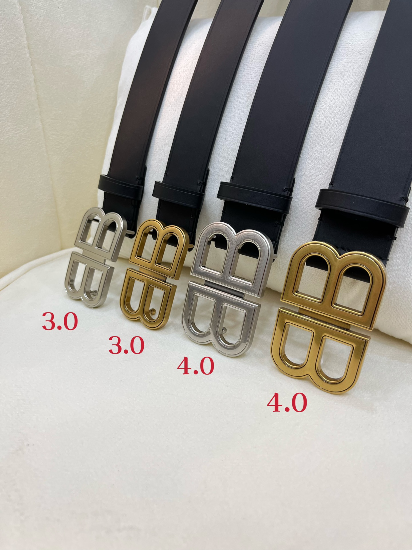 Parisian Belts with New Web Design, Double-Sided Calves, 4.0cm Width, 80-110 Euros-Length. - 图片 6