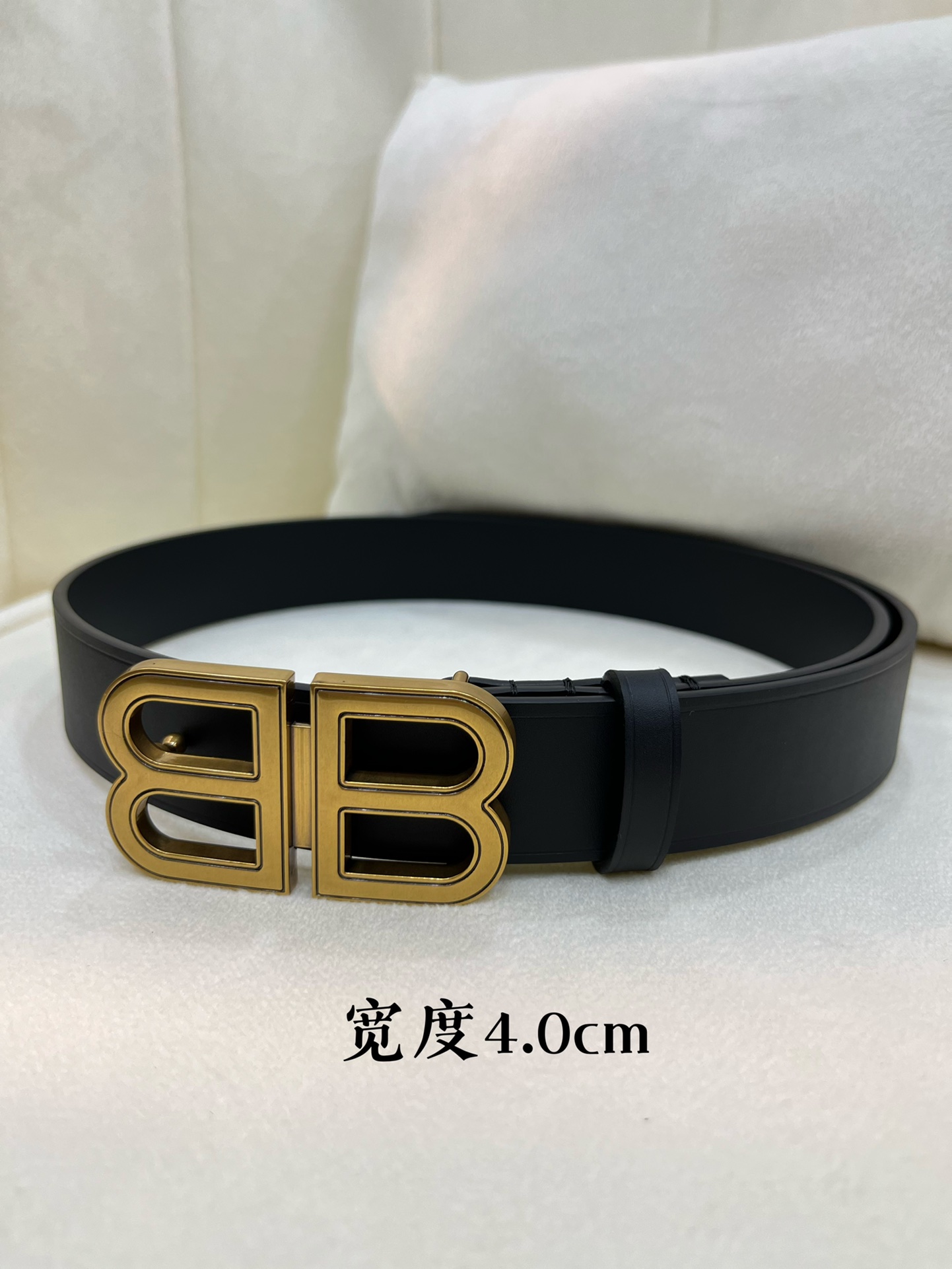 Parisian Belts with New Web Design, Double-Sided Calves, 4.0cm Width, 80-110 Euros-Length. - 图片 1