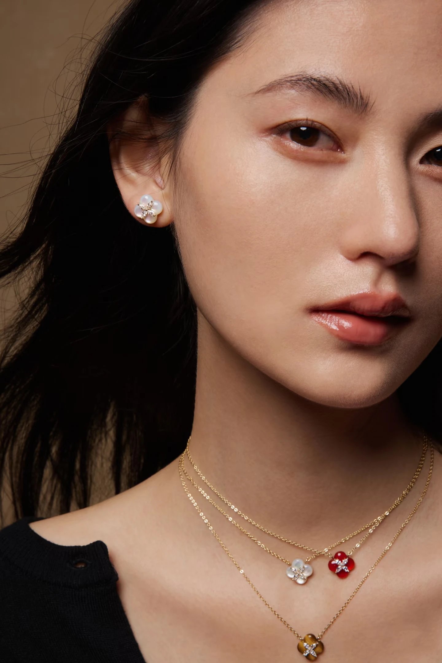 香奈儿 Chanel 传世高定珠宝耳环项链戒指首饰 #ED28728A 5
