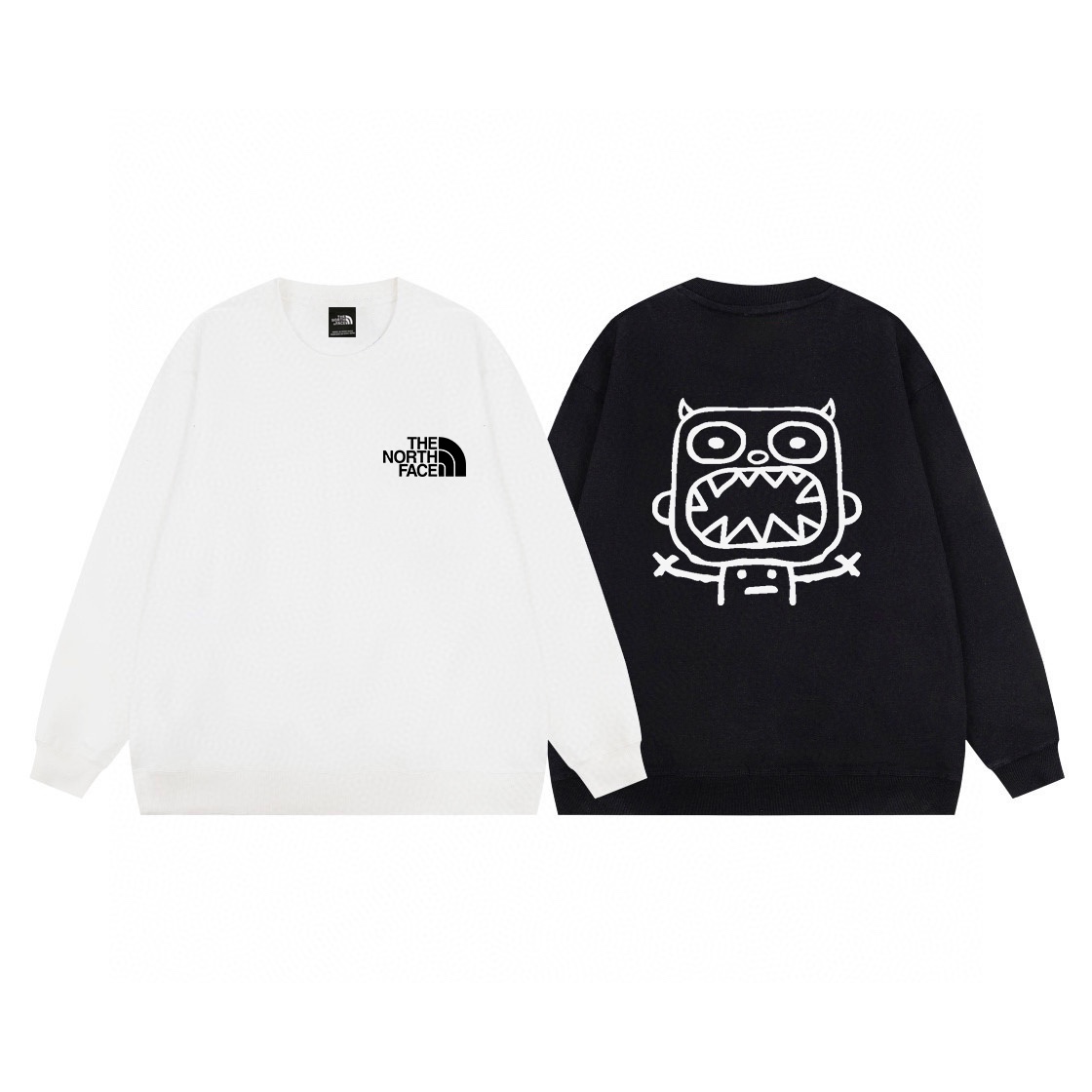 💰95  
TNF 北面 姜饼人联名情侣卫衣
商品参数：
面料采用380克水柔棉（质量天花板）摸到手就知道值 衣服采用落肩袖百搭好看  三针五线做工，领口包包边条
螺纹采用480g高克重重磅纯棉螺纹 同缸定织定染
软糯舒适透气柔软又亲肤!下半身随意搭配出行、怎么穿都好看!
上身显瘦挑高!小哥小姐姐绝对是你衣橱
穿洗多次都不愿扔掉的一款卫衣!赶紧入手吧✨
                     
Color：黑色 白色
Size：M/L/XL

                    胸围         肩宽       衣长
           M       110         56           70      
           L        116          59        72               
           XL      122        62          74  
              
           【注：手工测量 存在1～3 cm 误差】