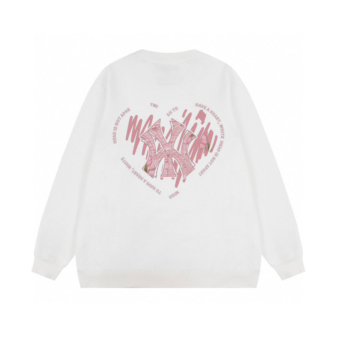 供货价:💰90 ♦️另有升级版本💰105
Mlb- ny 洋基队新款粉色爱心冬季加绒加厚圆领卫衣

【高端冬季加绒卫衣系列】
本款甄选530g银狐绒加厚面料 区别市场便宜货200g低廉单薄品质 软糯亲肤 超级保暖 不起球不褪色不变形 质量超级好，柔软的让你爱不释手，布料挺实，绝对厚实，打底单穿都是百搭，绝绝子百搭！

宽松版型，大厂做工，各个细节走线都做到了极致，完美。
全棉罗纹袖口和下摆，稳固贴合，冬季必备单品
细节到位！重工品质！真正品质好款


订制官网原版三标
品♦️另有升级版本到位 放心入手✅
            
Color：黑色/白色
Size：M/L/XL

                    胸围         肩宽       衣长
           M       120          60           70      
           L        125          62           72               
           XL      130         64           74  
              
           【注：手工测量 存在1～3 cm 误差】