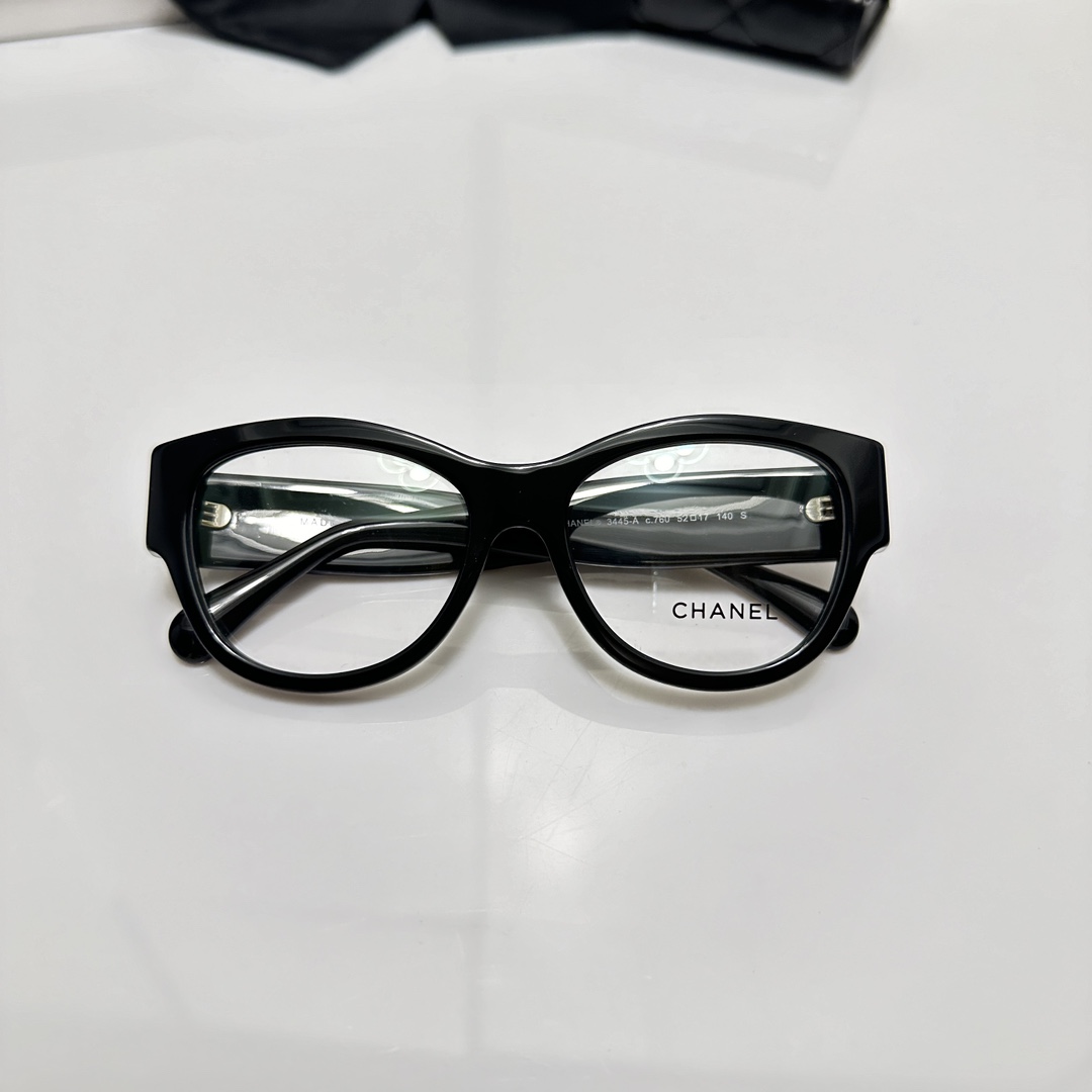 （黑框白色logo）CHANEL / 3445-A香奈儿 女士大框气质女王范 眼镜框架