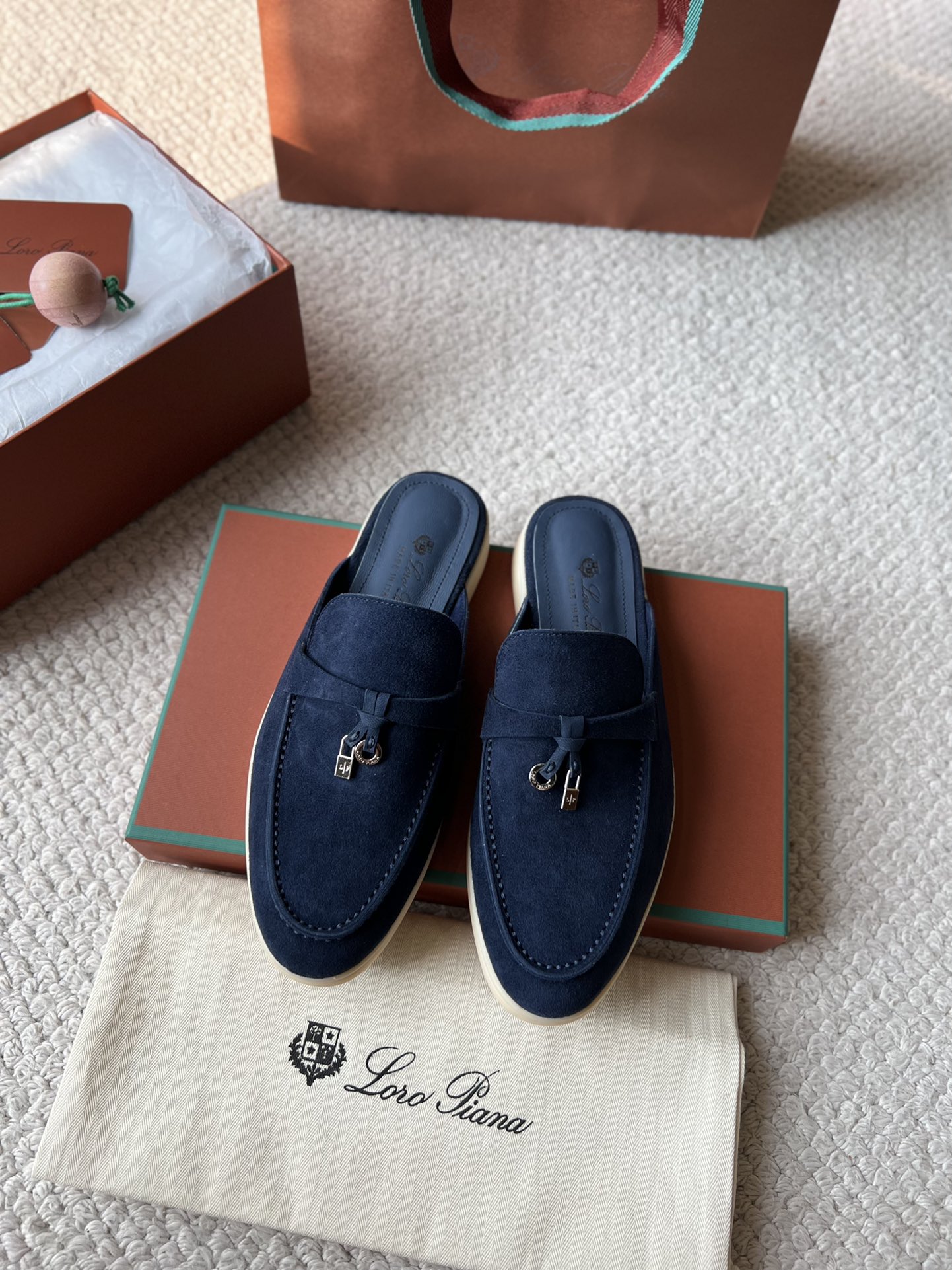 Where can I buy
 Loro Piana Shoes Half Slippers Chamois Cowhide Rubber Sheepskin Silk