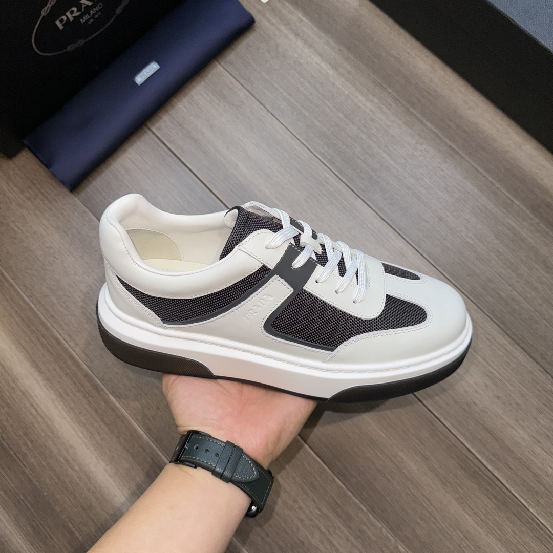 [PRADA] Prada P260-Calidad de gama alta Original única- Parte superior: piel de becerro Napa, tela d