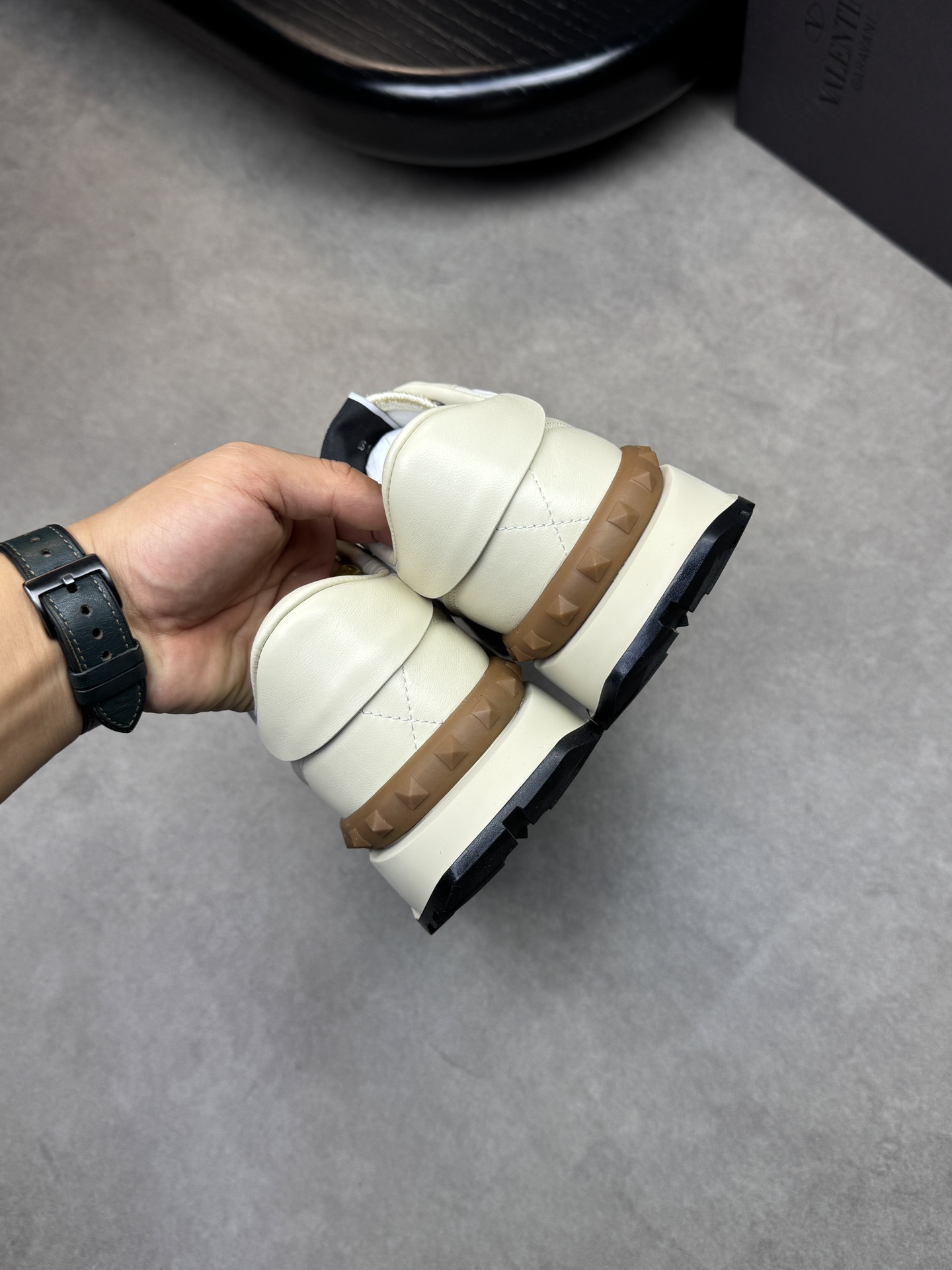 VALENTINO Garavani Nappa Leather Logo Sneakers in Beige, Size 39-44 8 i1741802744 1769 7