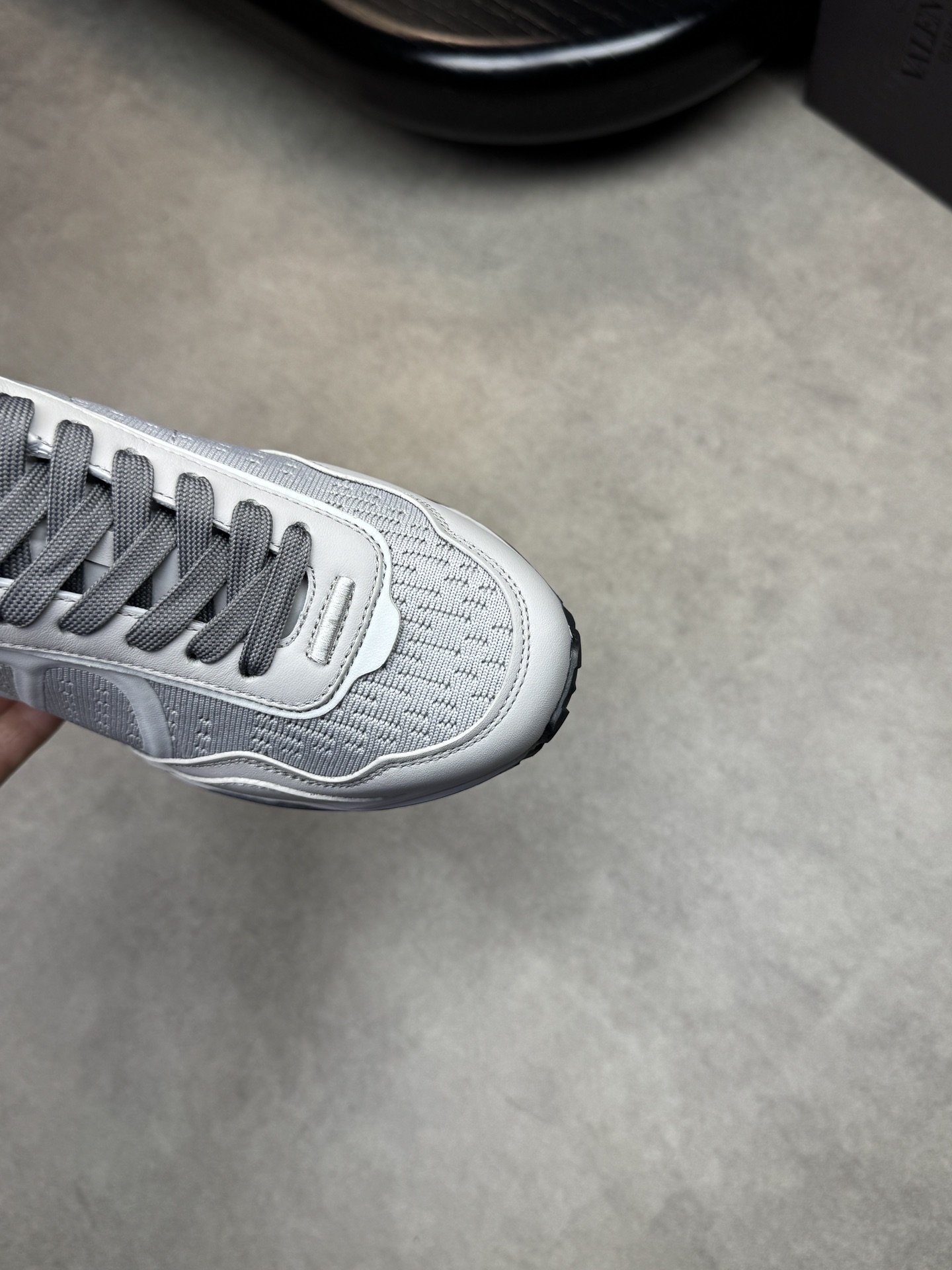 VALENTINO Garavani Gray Leather & Fabric Men's Runner Sneakers Size 39-44 7 i1741802762 1311 5