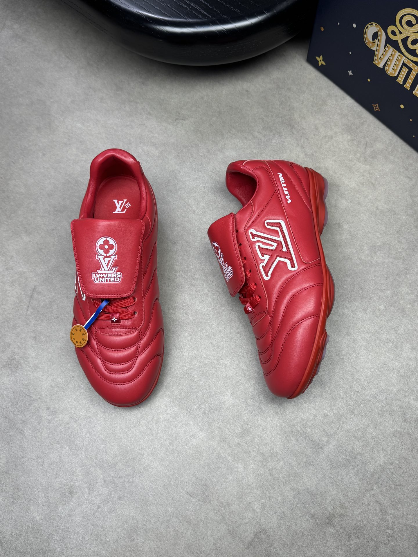 Louis Vuitton Red Leather Sneakers Casual Shoes for Men and Women 3 i1741890599 1483 1