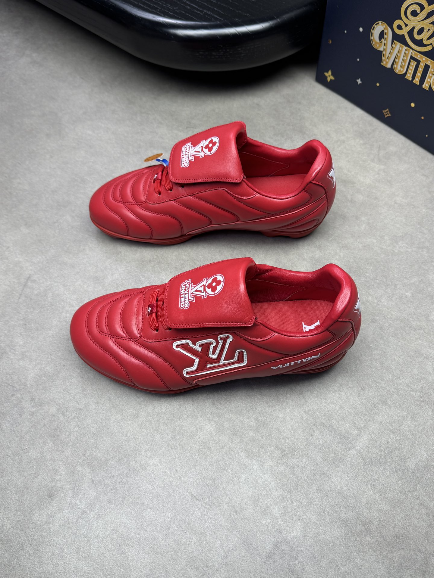 Louis Vuitton Red Leather Sneakers Casual Shoes for Men and Women 4 i1741890599 7161 2