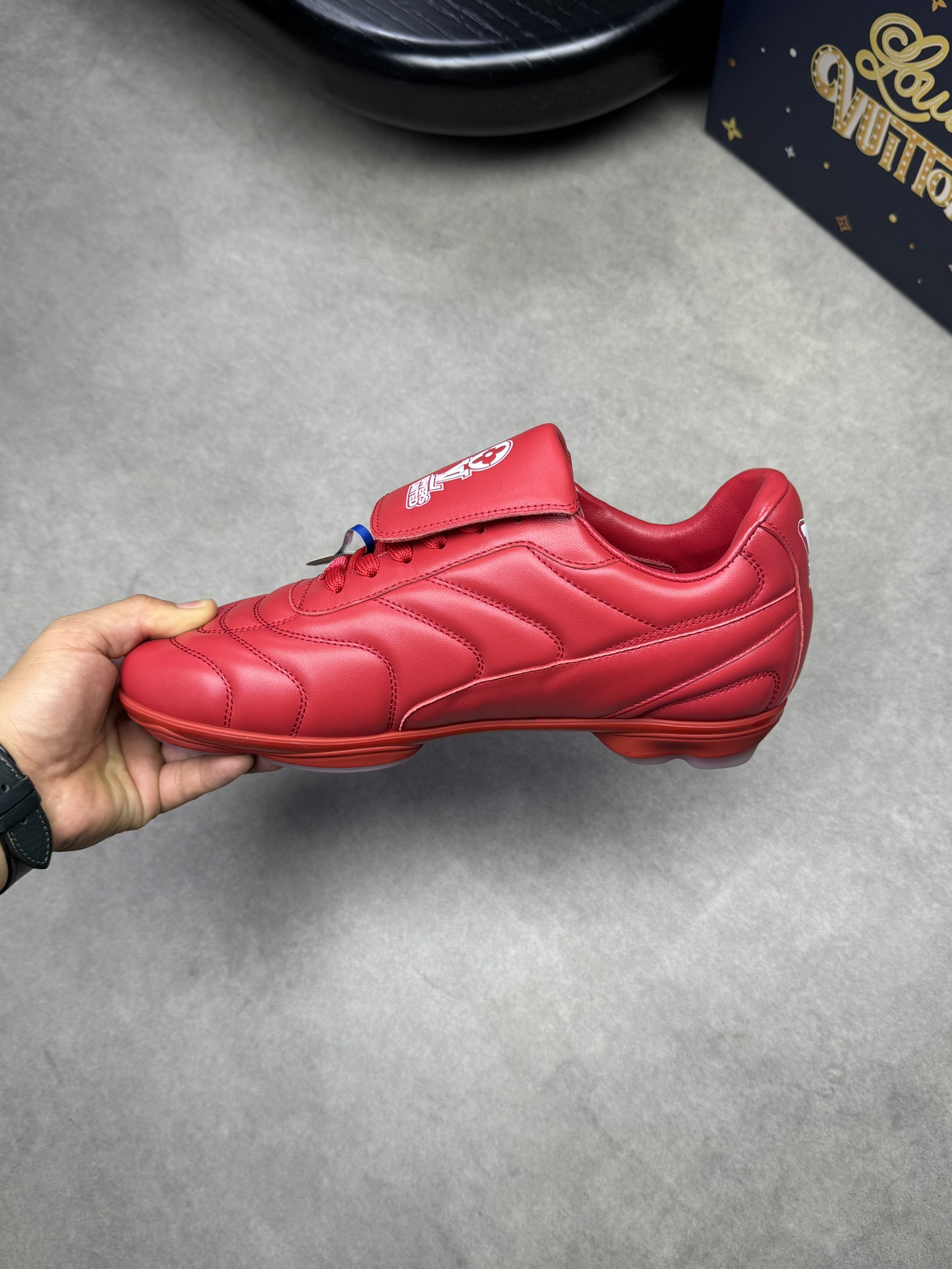 Louis Vuitton Red Leather Sneakers Casual Shoes for Men and Women 6 i1741890599 881 4