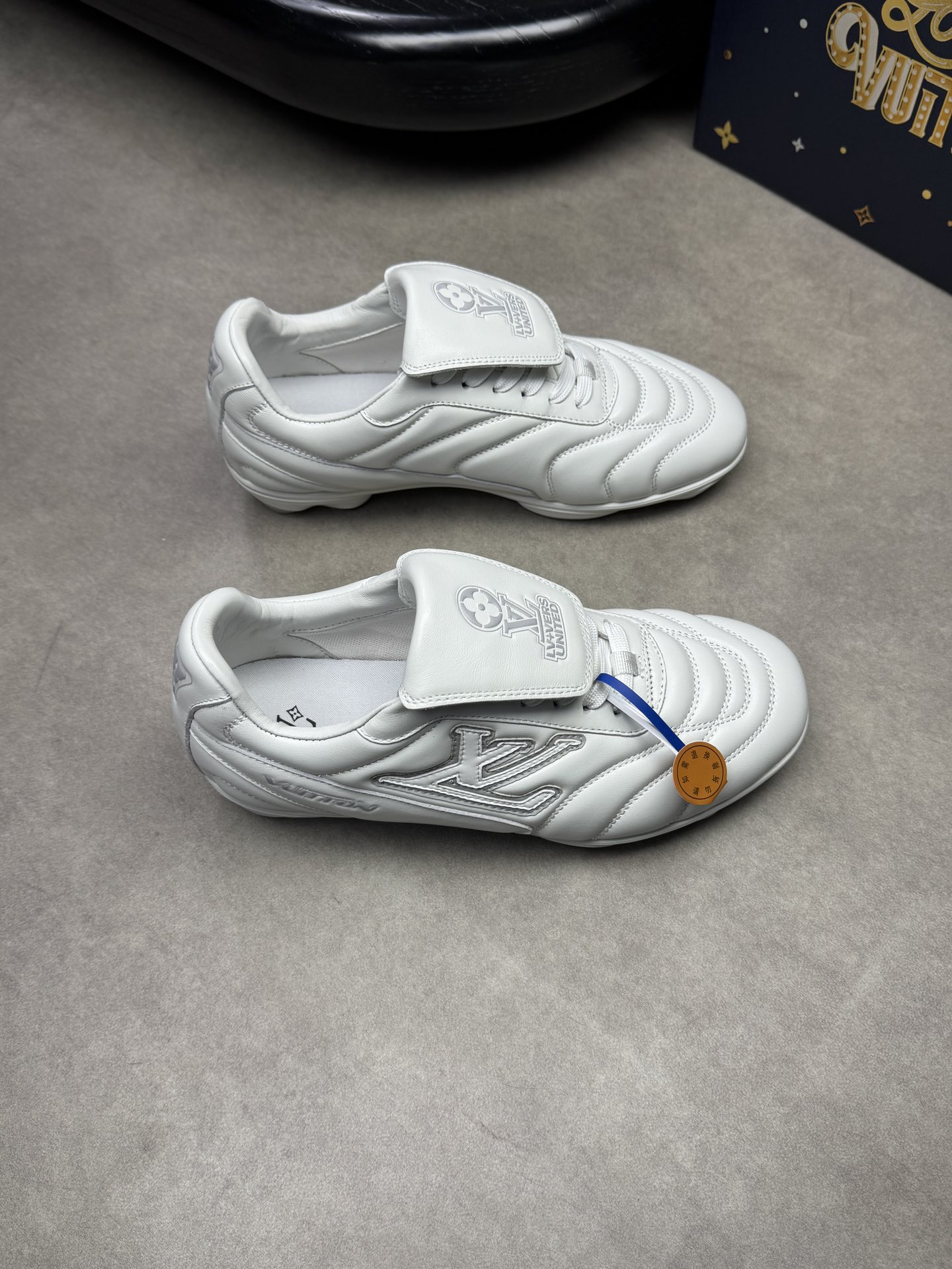 Louis Vuitton White Leather Casual Sneakers,Embroidered Brand Totem, Unisex 2 i1741890954 8732 0