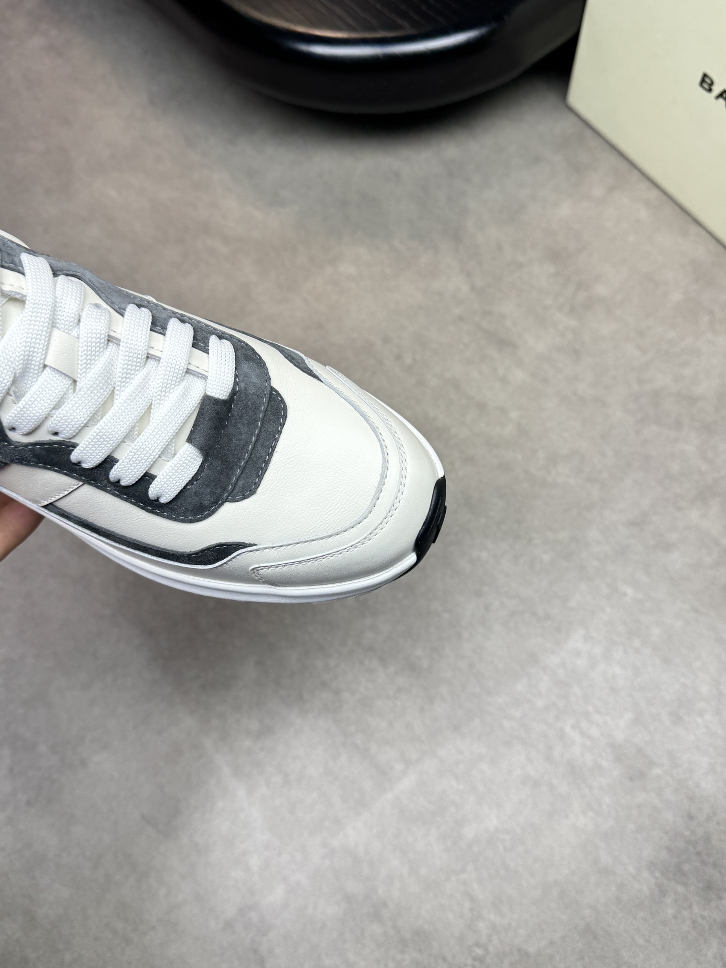 Bally Men's Nappa Leather Sneakers - White/Grey, Sizes 39-44, Casual Style 7 i1742235404 3385 4