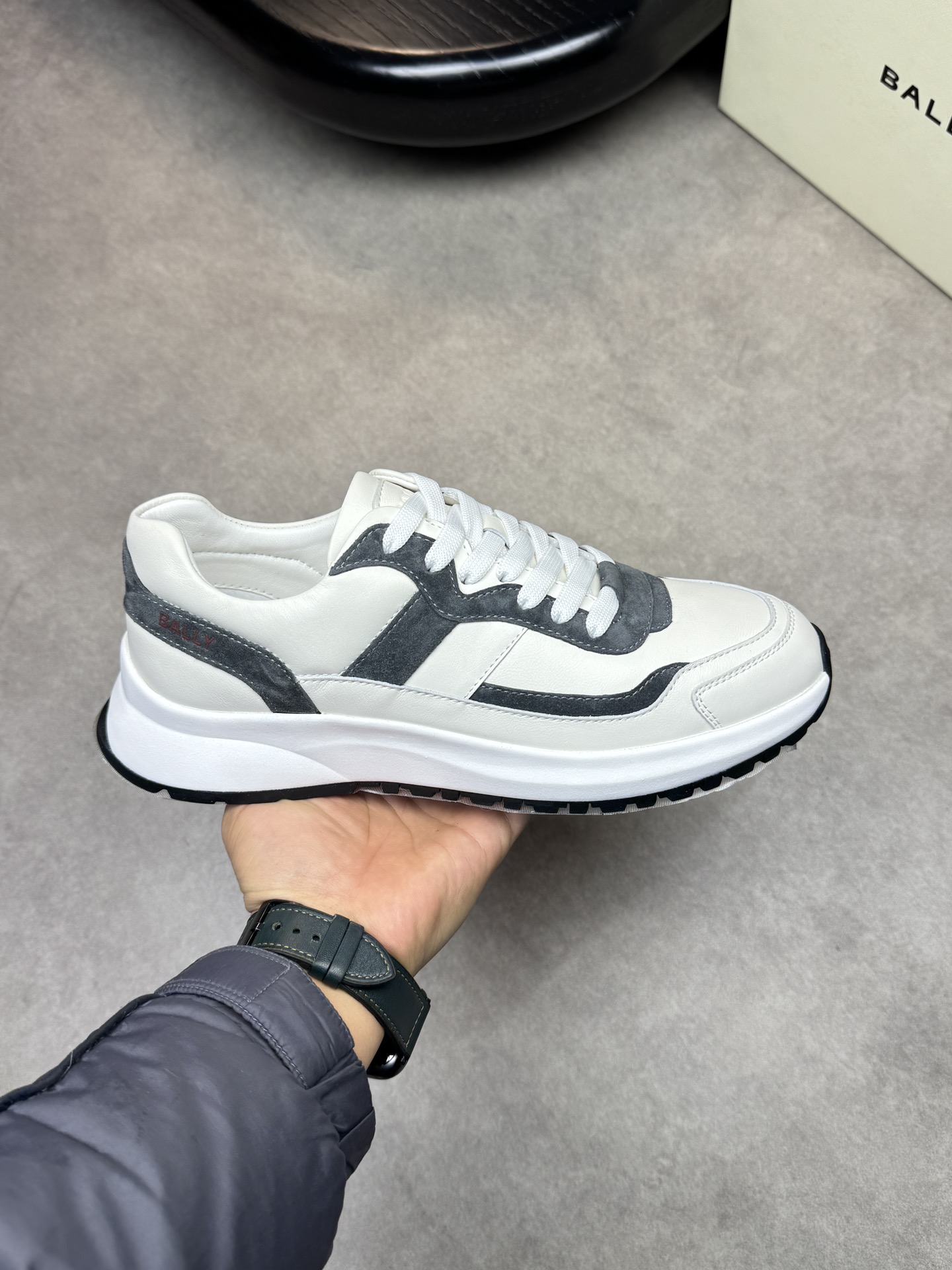 Bally Men's Nappa Leather Sneakers - White/Grey, Sizes 39-44, Casual Style 5 i1742235404 5935 3