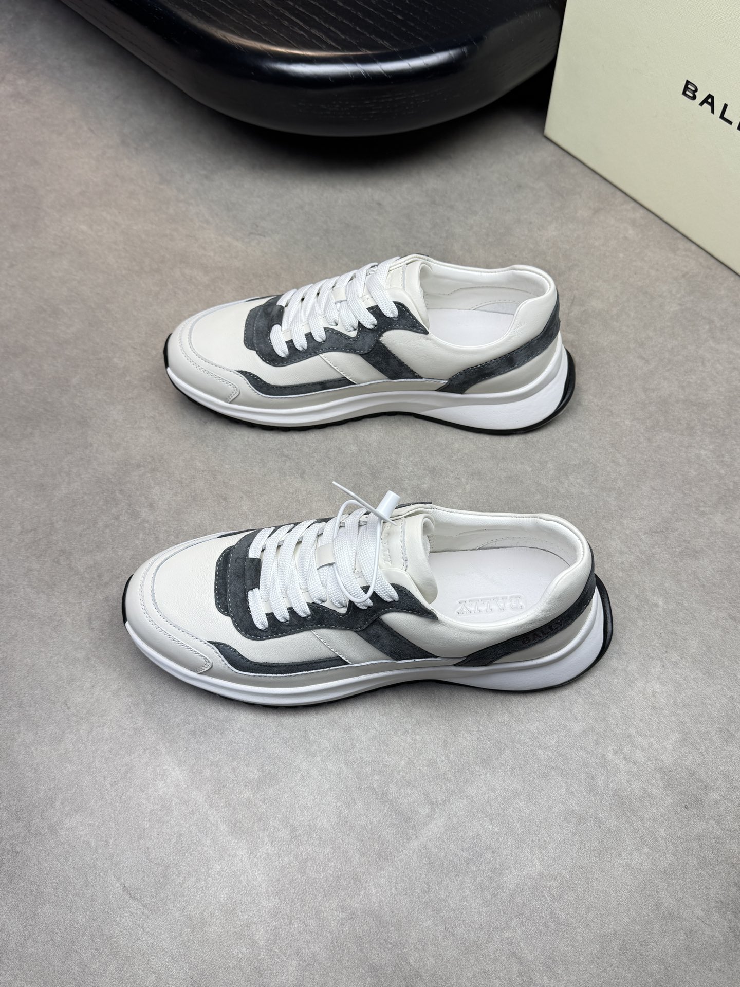 Bally Men's Nappa Leather Sneakers - White/Grey, Sizes 39-44, Casual Style 4 i1742235404 9904 2