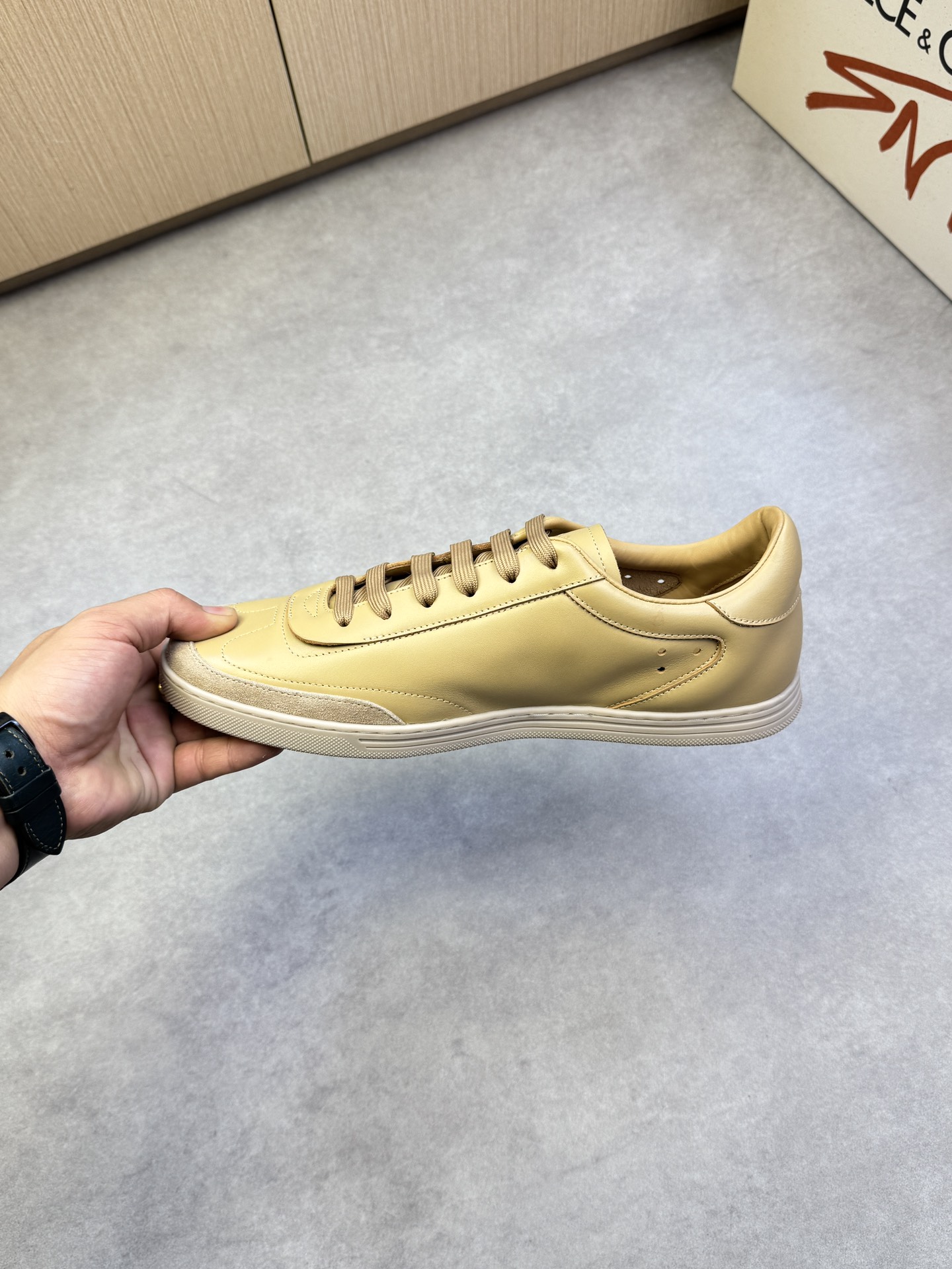 Dolce&Gabbana Leather Sneakers - Casual and Sporty Style, Beige 6 i1742678802 1577 4