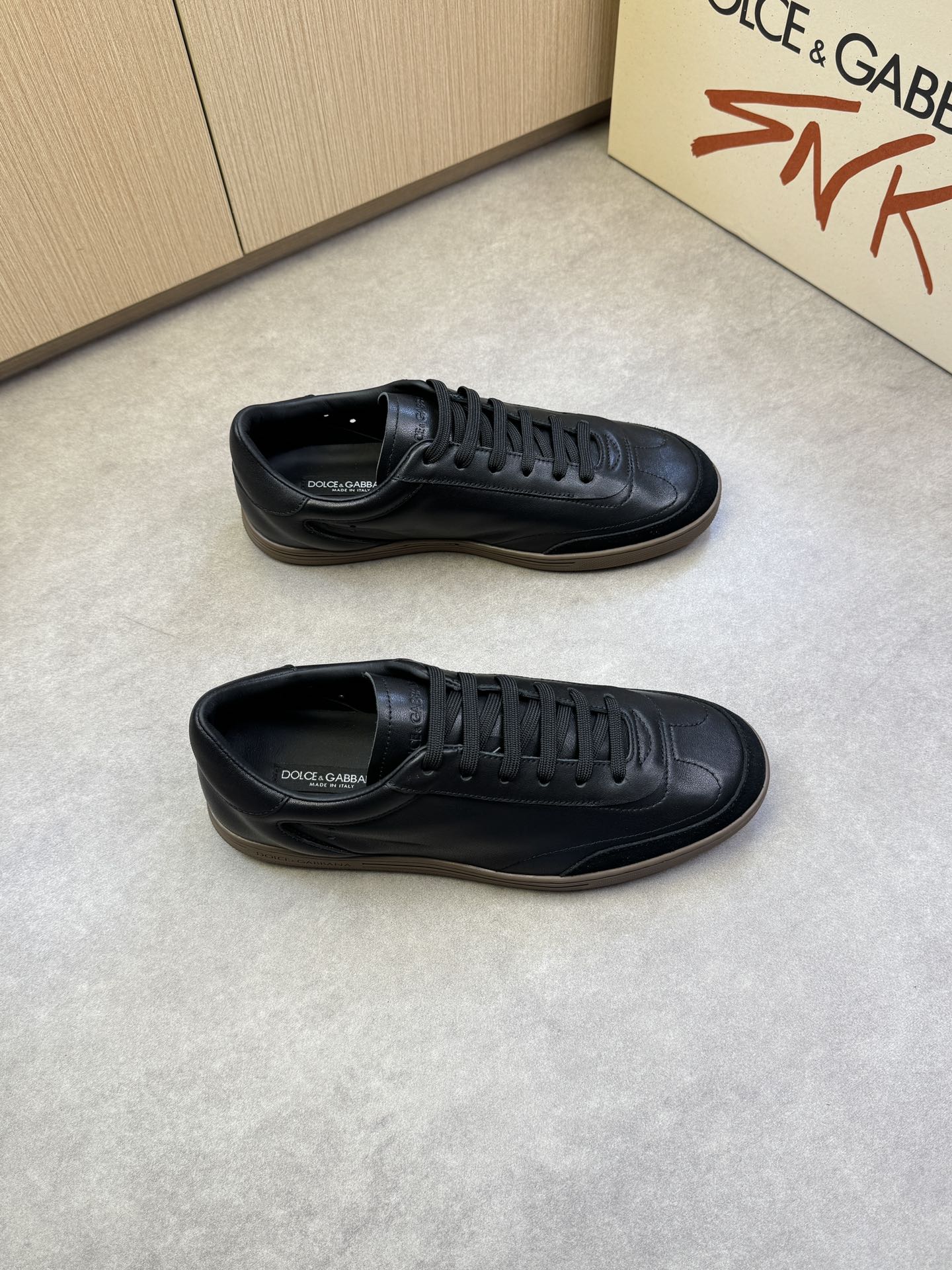 Dolce & Gabbana Leather Sneakers, Stylish Black Casual Shoes for Men 2 i1742678928 4375 0