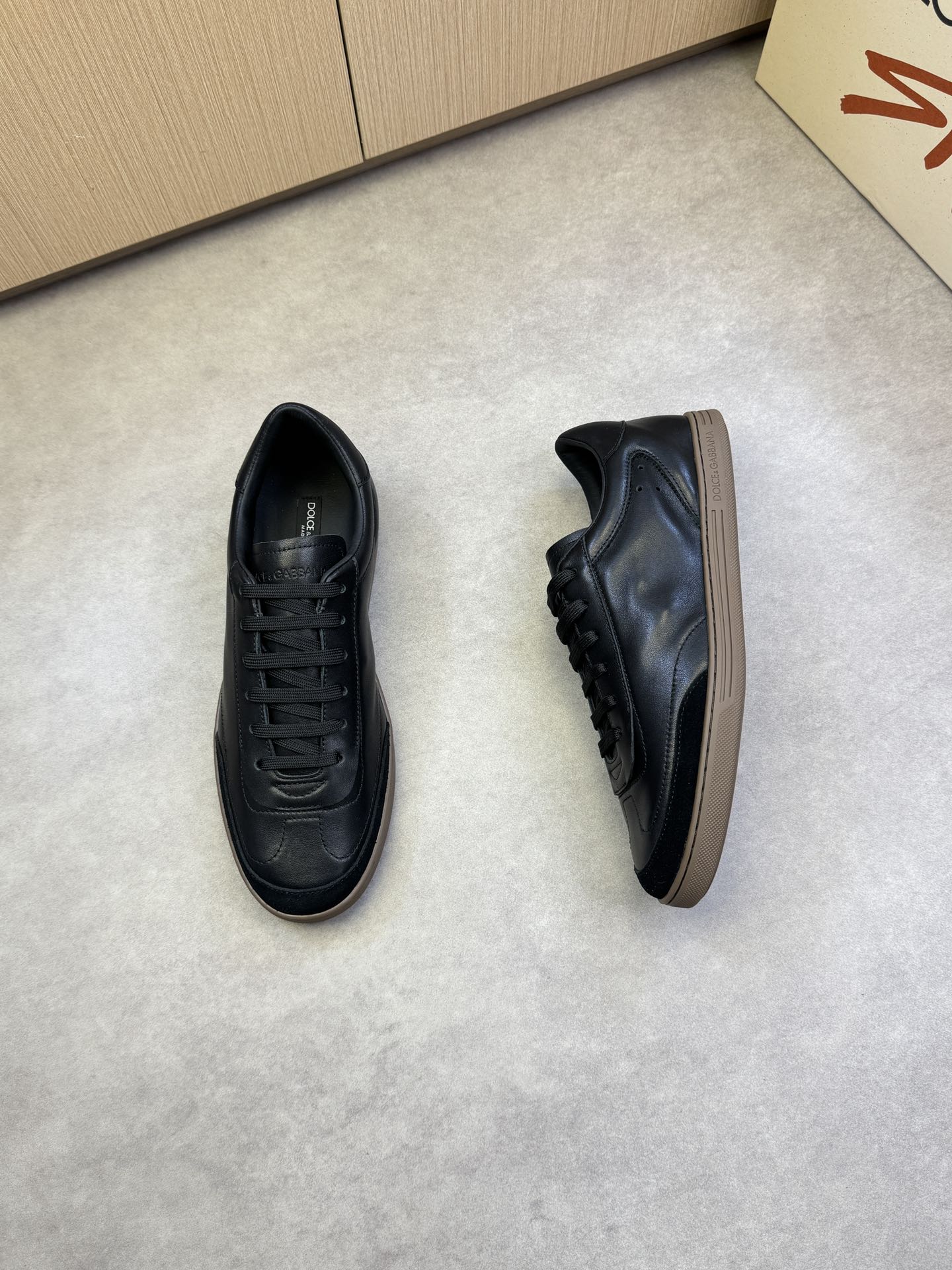 Dolce & Gabbana Leather Sneakers, Stylish Black Casual Shoes for Men 3 i1742678928 5875 1