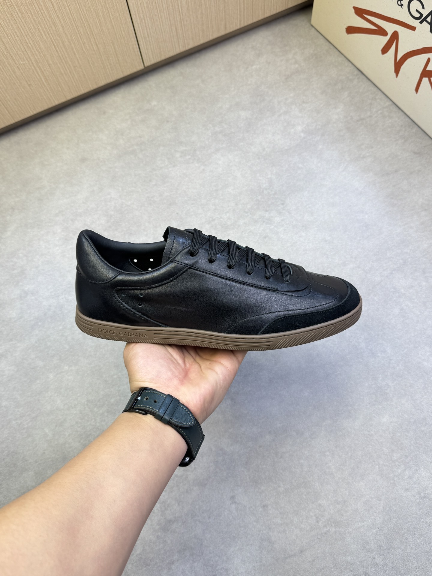 Dolce & Gabbana Leather Sneakers, Stylish Black Casual Shoes for Men 5 i1742678928 9808 3