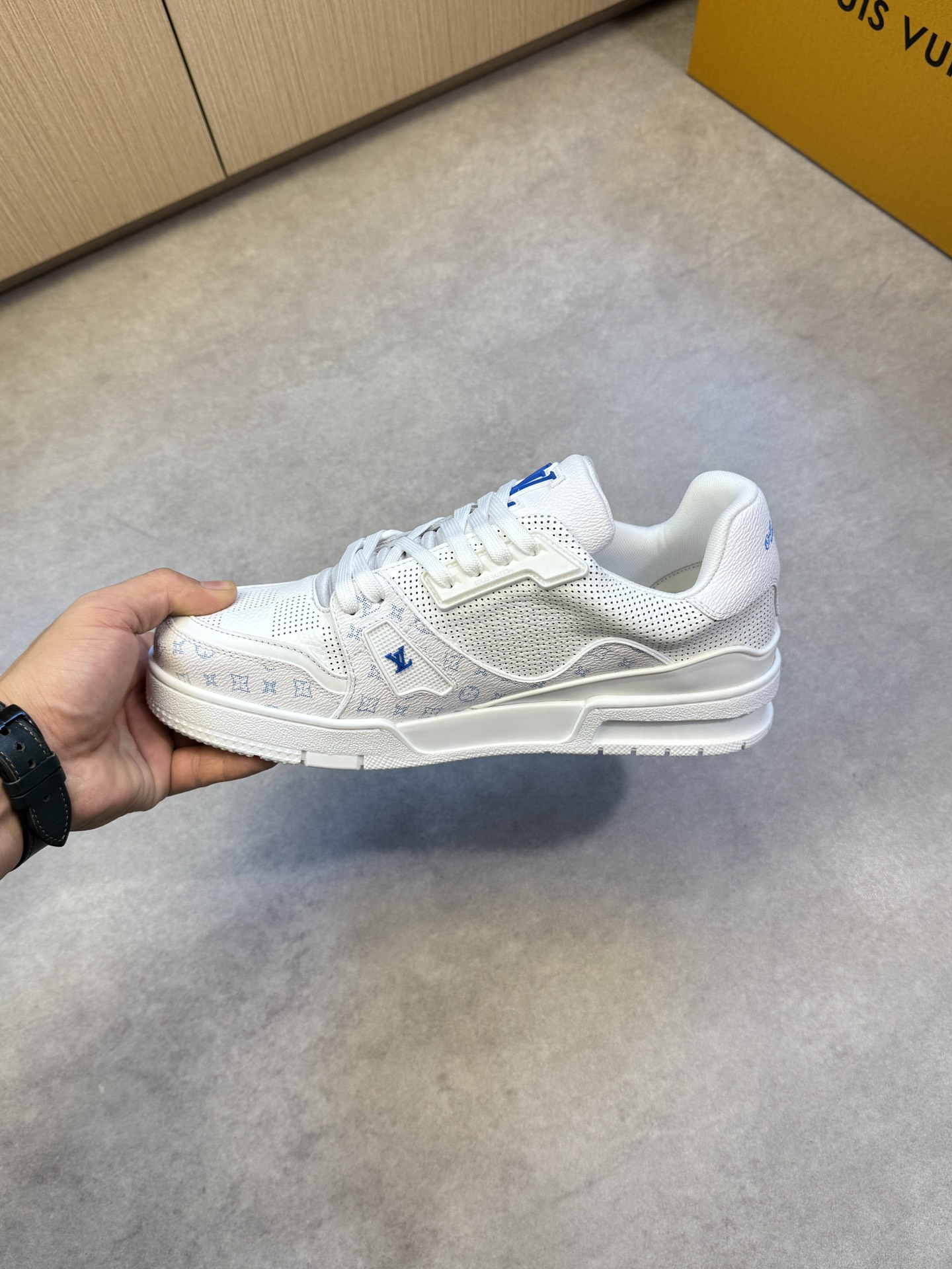 Louis Vuitton White Leather Casual Sneakers,Premium Quality,Sizes 39-44 6 i1742752549 3763 4