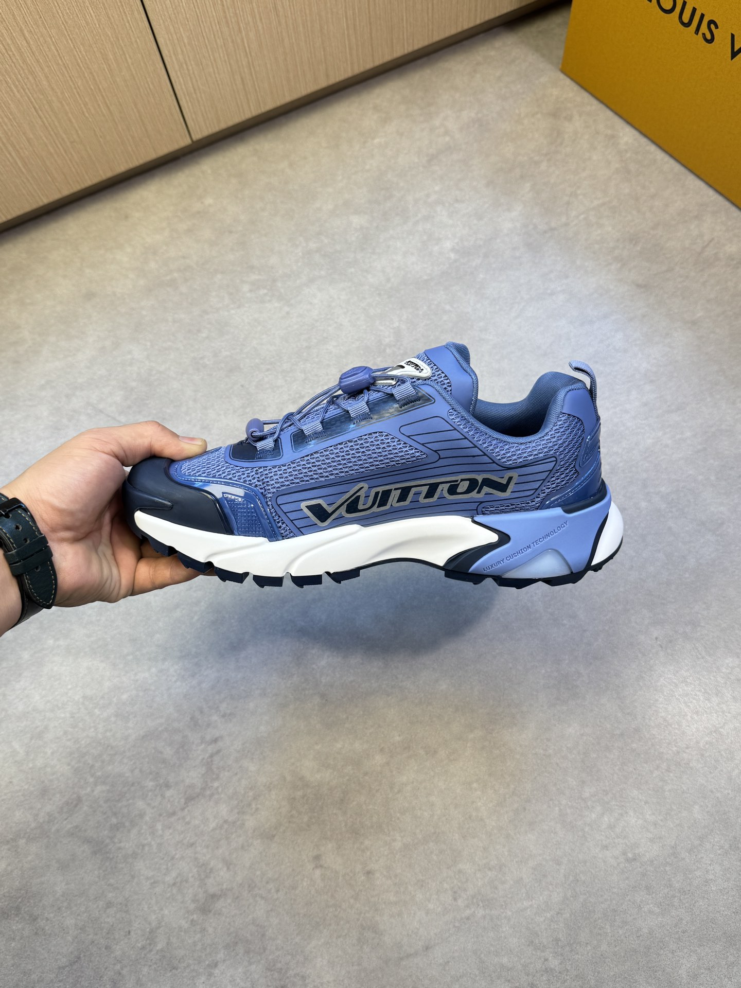 Louis Vuitton Men's Blue Casual Sneakers, Stylish and Comfortable Shoes 6 i1742753412 1796 4